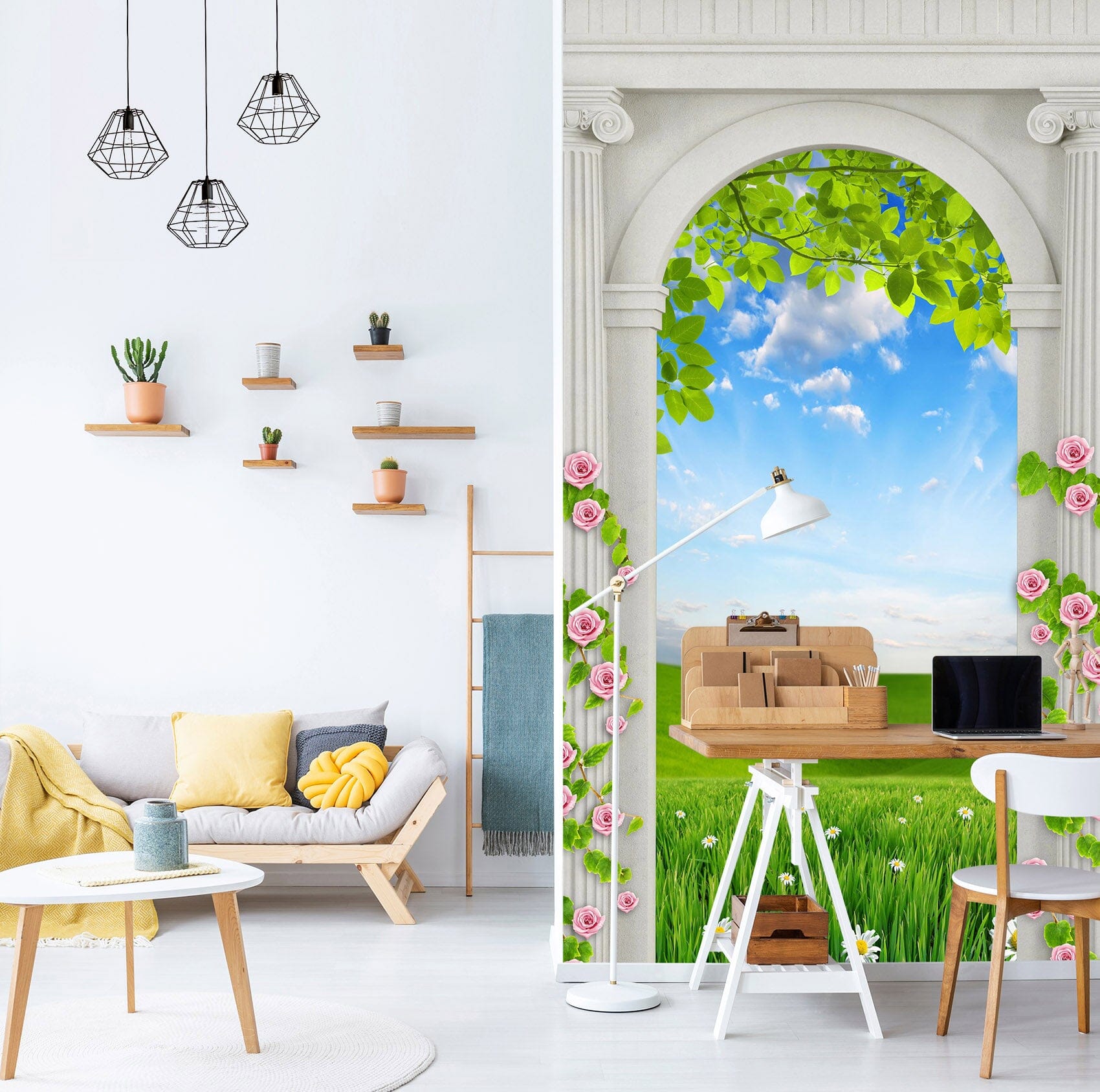 3D Prairie Flowers 1876 Wall Murals Wallpaper AJ Wallpaper 2 