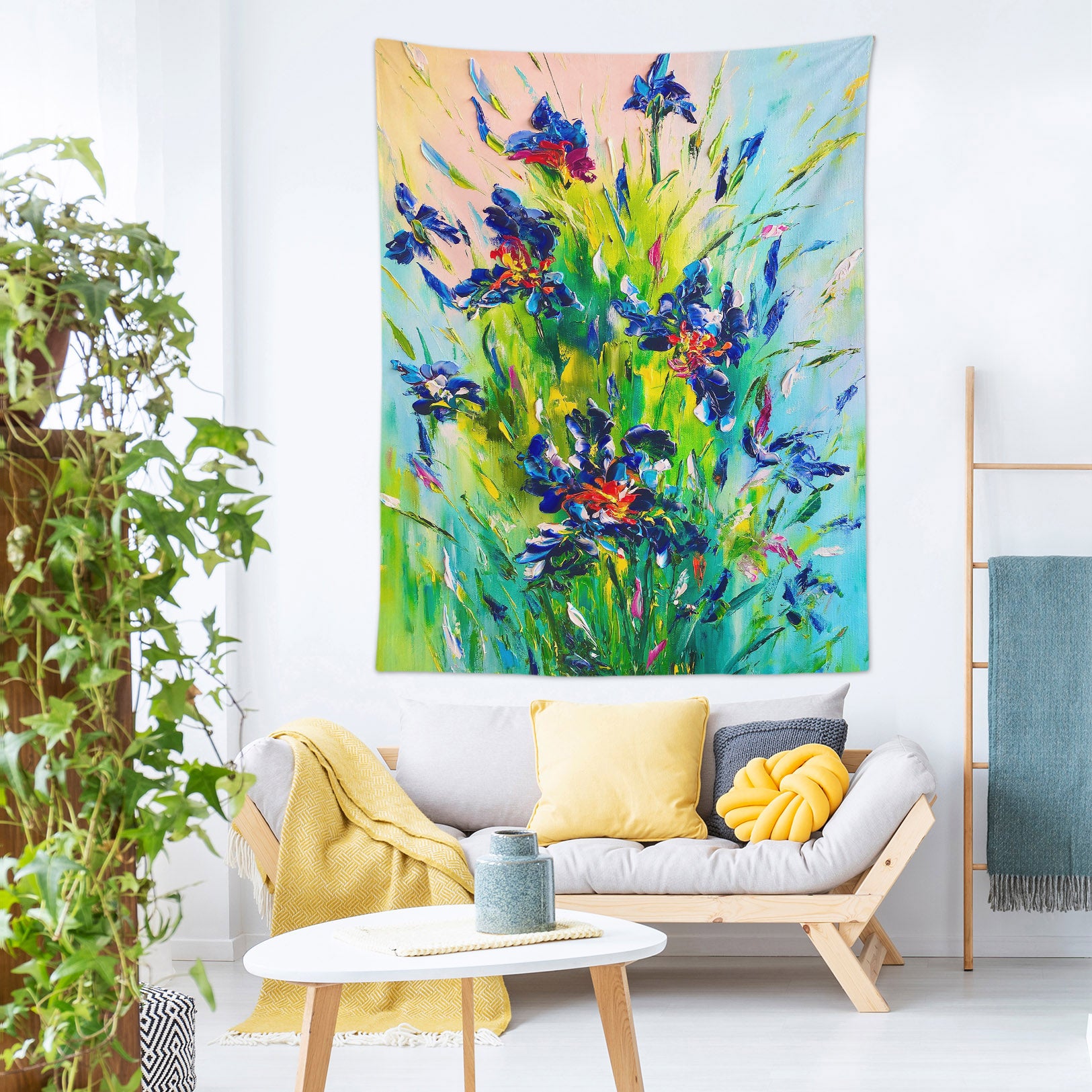 3D Blue Flower 3682 Skromova Marina Tapestry Hanging Cloth Hang