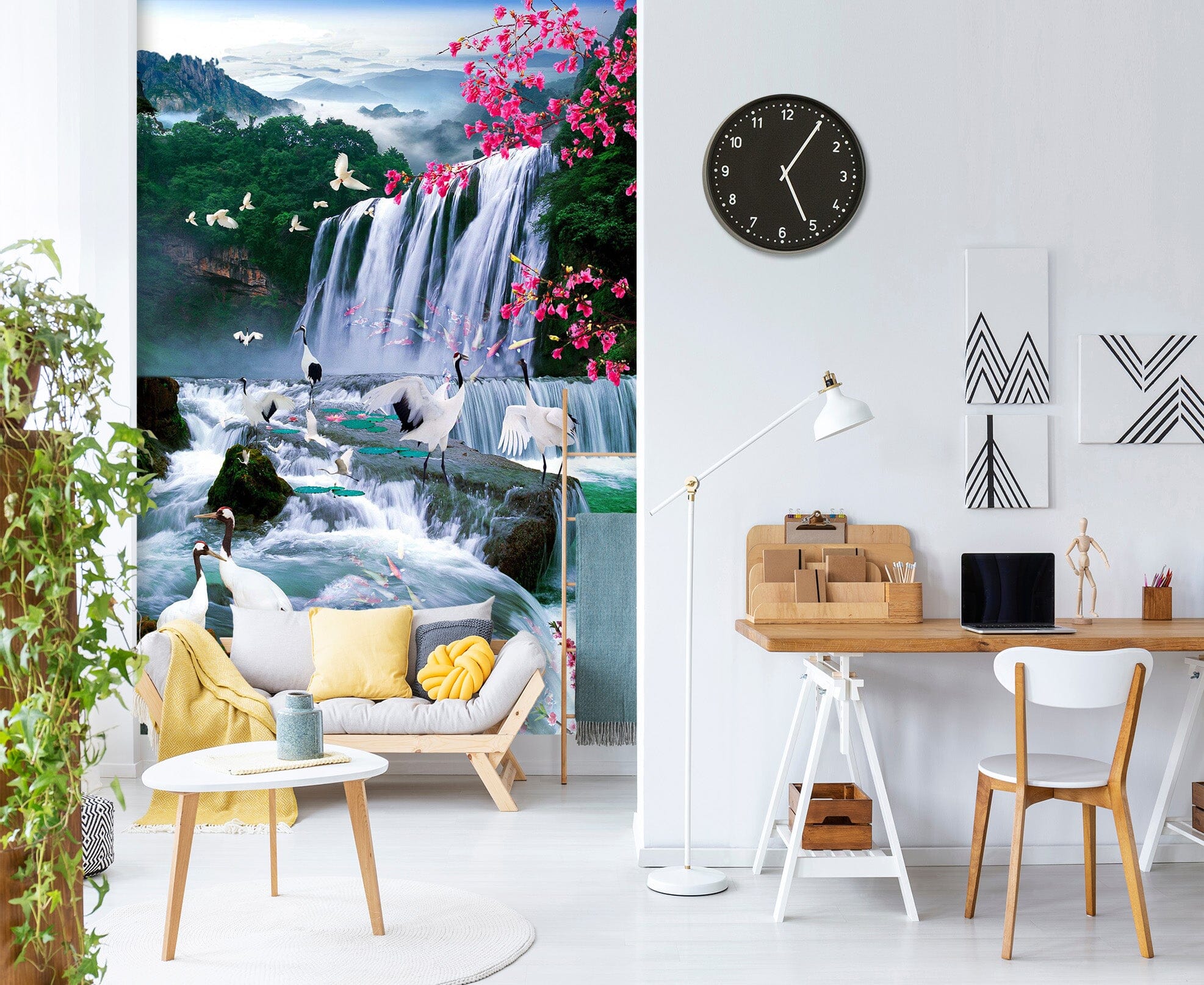 3D Mountain Waterfall 1532 Wall Murals Wallpaper AJ Wallpaper 2 