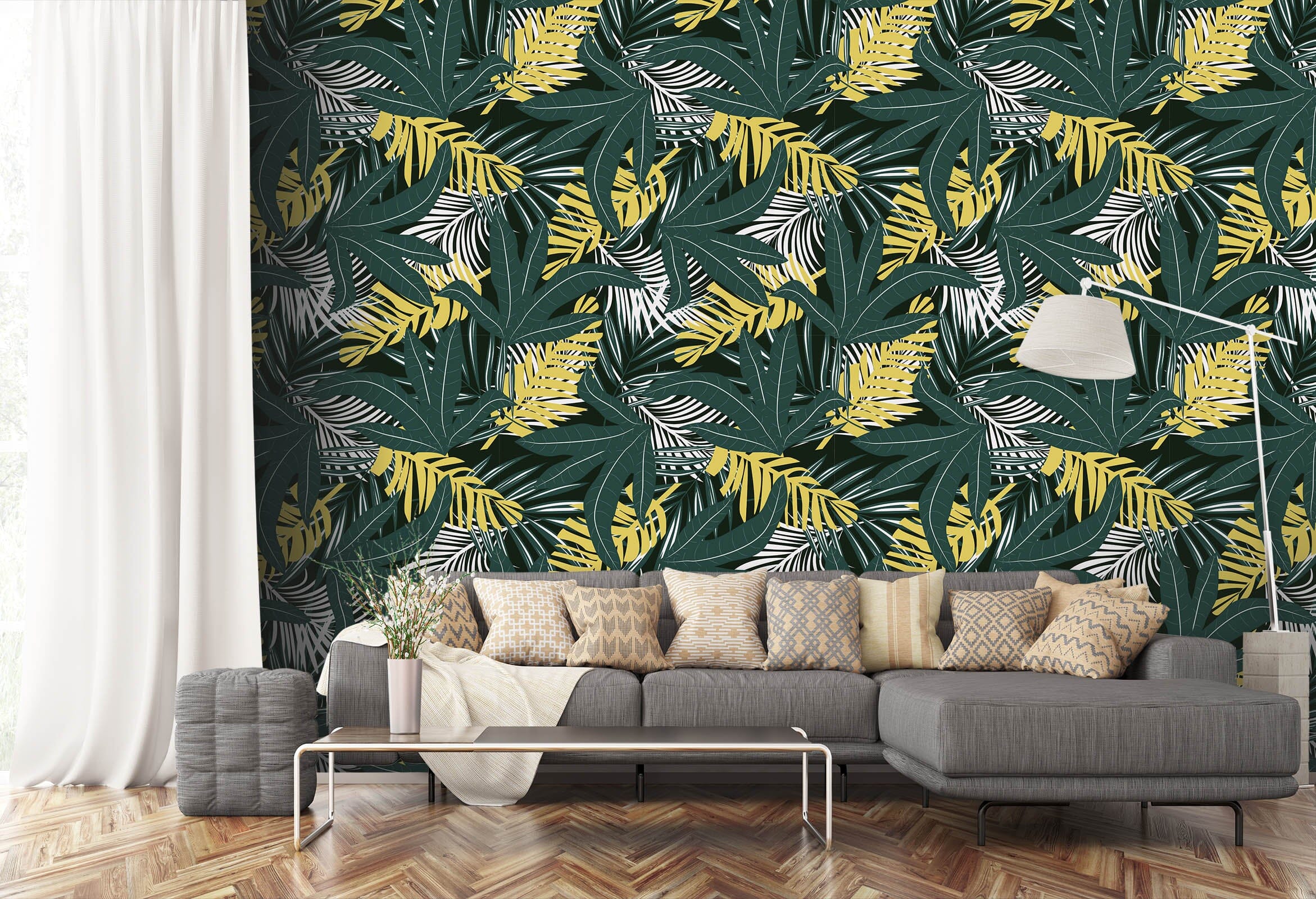 3D Green Plant Leaves 13 Wall Murals Wallpaper AJ Wallpaper 2 