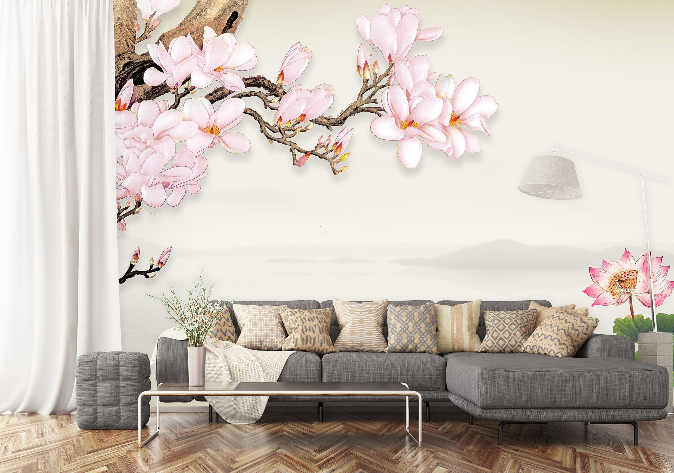 3D Branch Flower 1484 Wall Murals Wallpaper AJ Wallpaper 2 