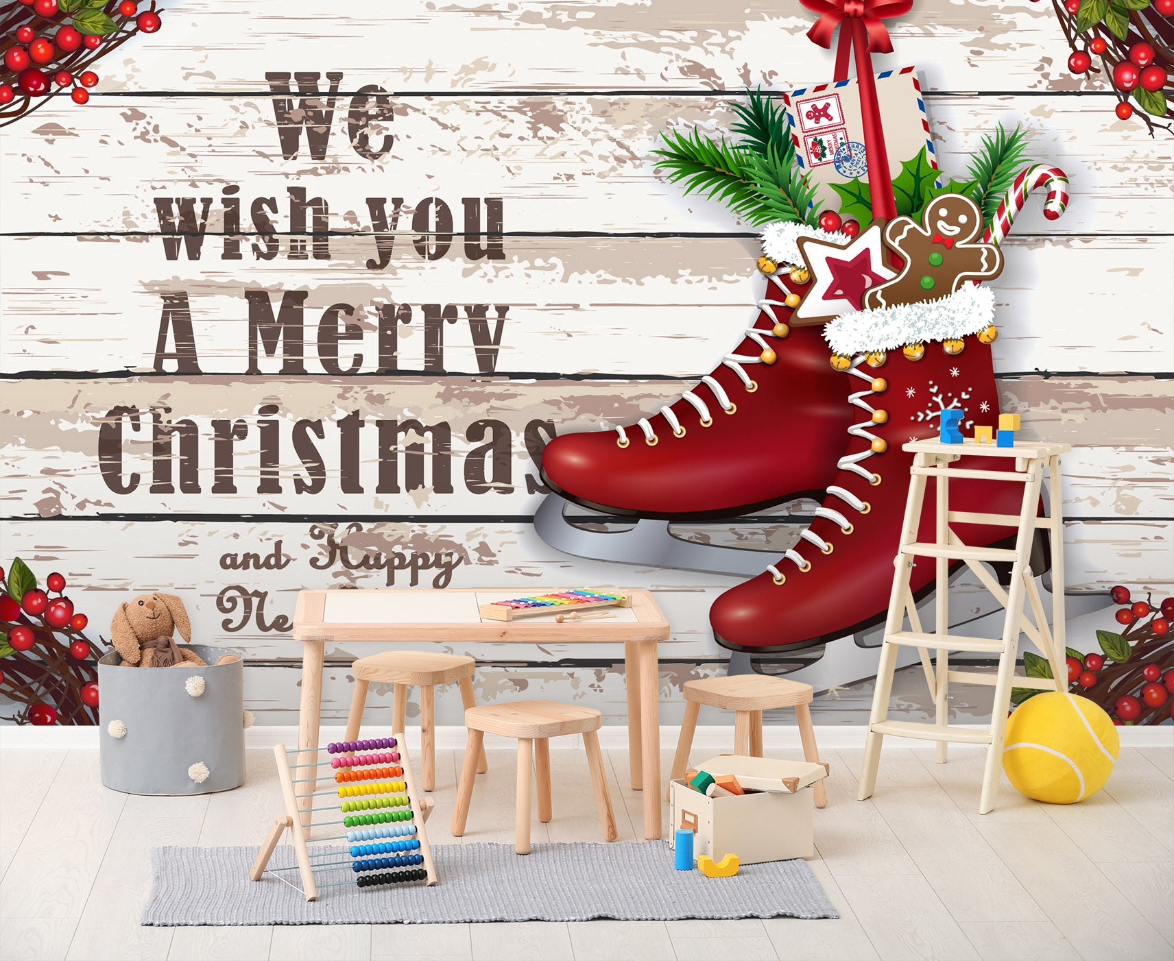 3D Christmas Gift 039 Wall Murals Wallpaper AJ Wallpaper 2 