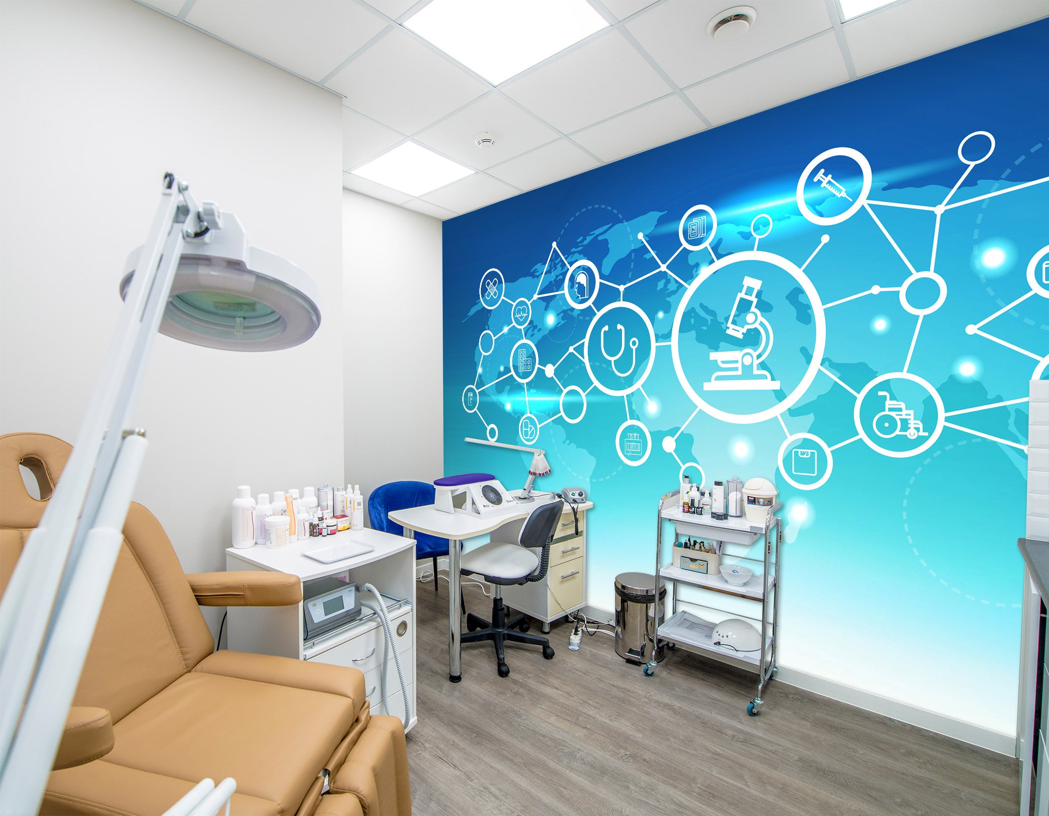 3D Microscope Pattern 333 Wall Murals