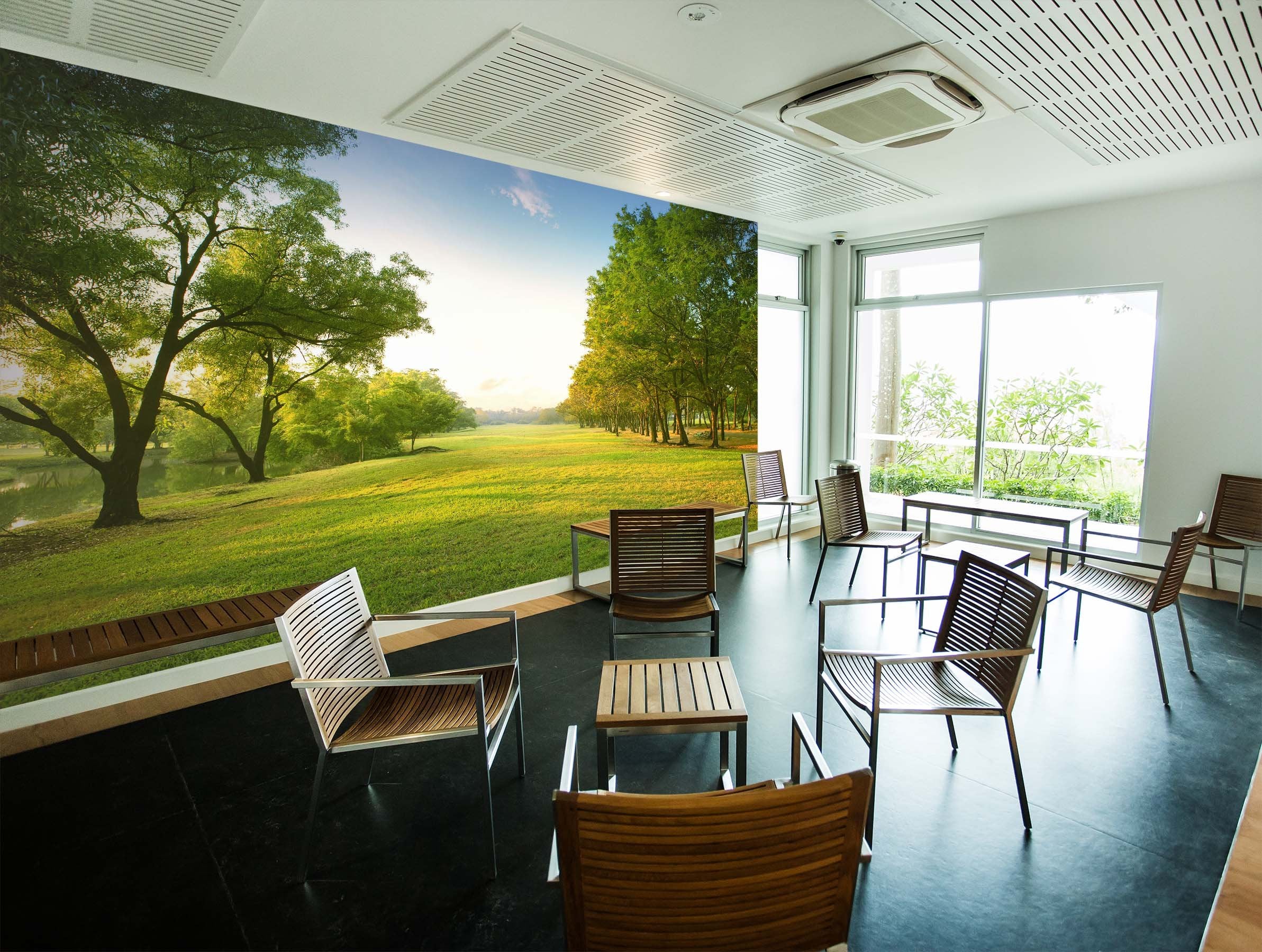 3D The grass and trees 08 Wall Murals Wallpaper AJ Wallpaper 