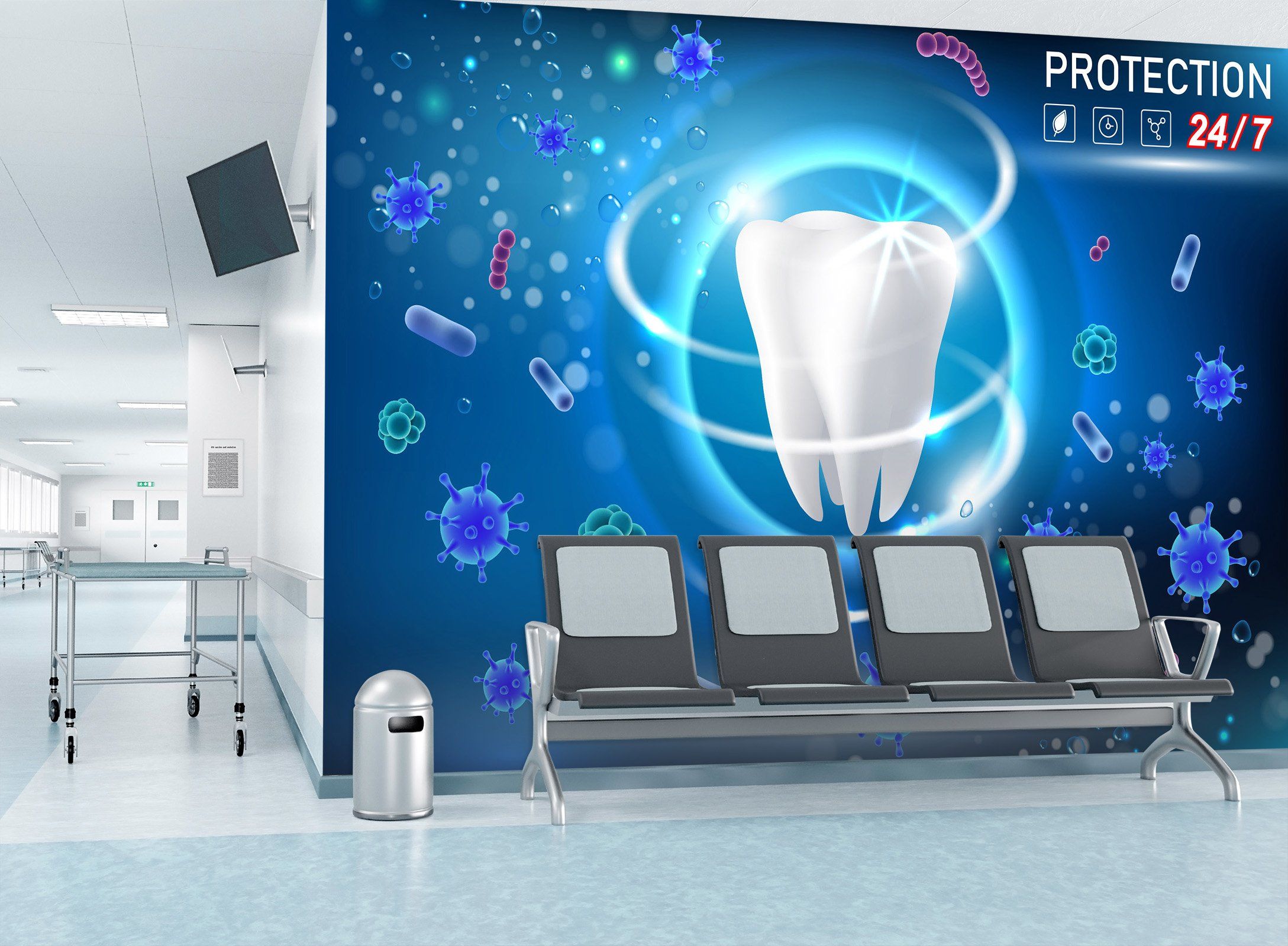 3D Big White Tteeth 036 Wall Murals Wallpaper AJ Wallpaper 2 