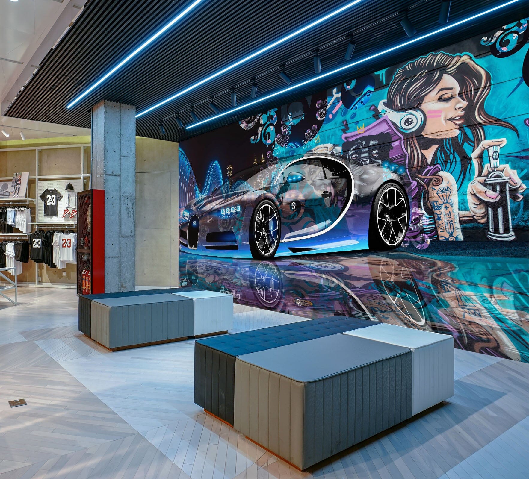 3D Blue Beauty 005 Wall Murals Wallpaper AJ Wallpaper 2 