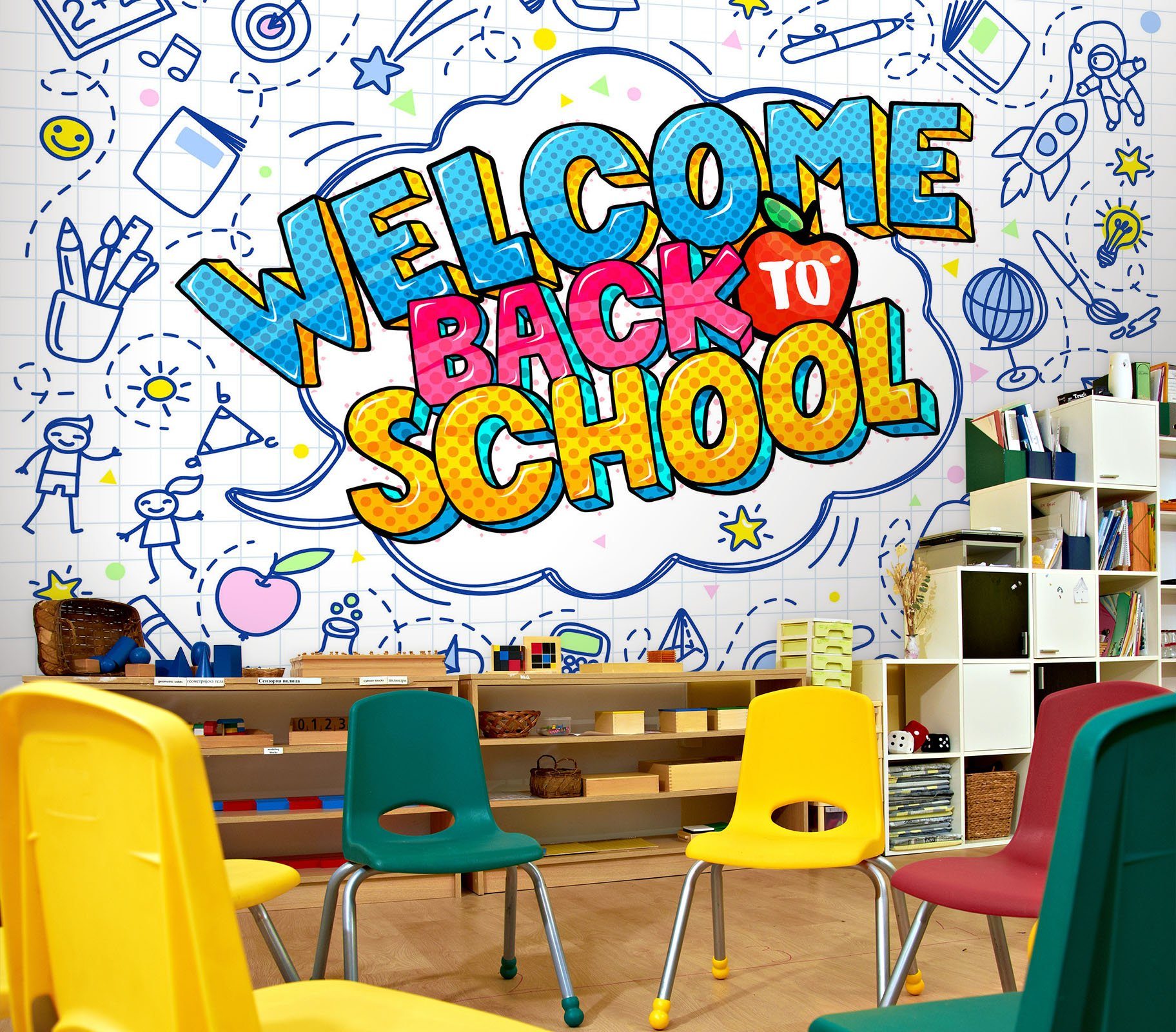 3D Cartoon English Font 196 Wall Murals Wallpaper AJ Wallpaper 2 