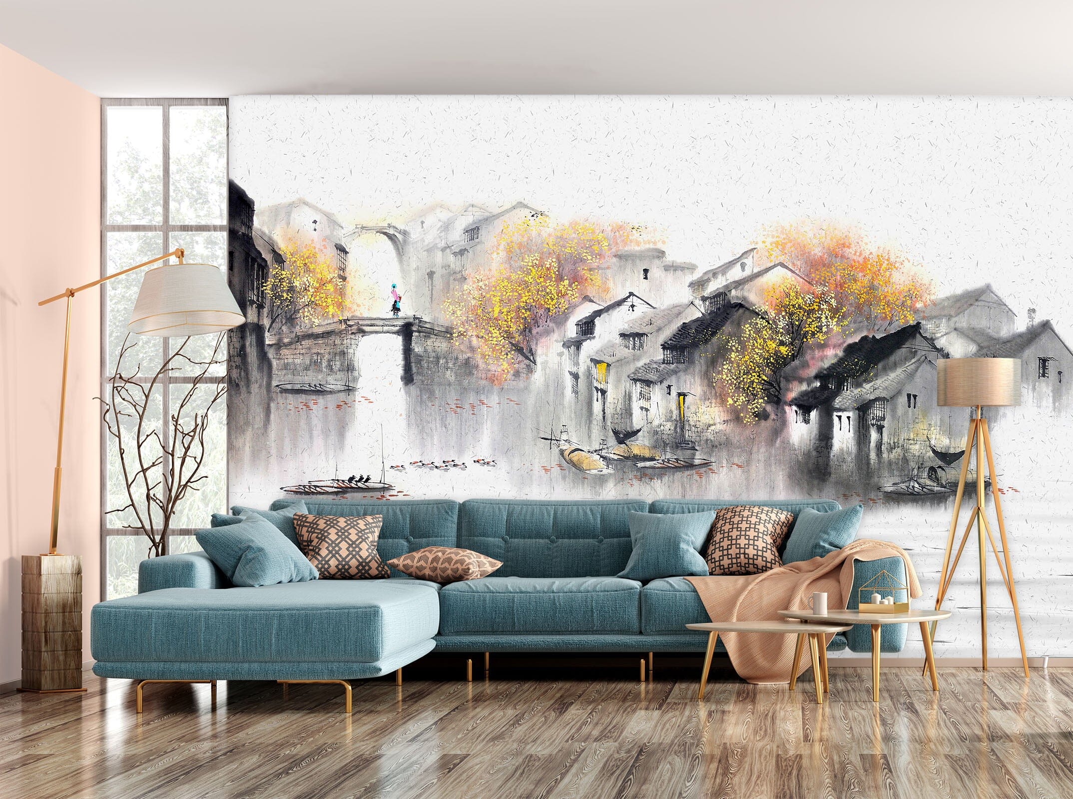 3D Alpine Waterfall 1617 Wall Murals Wallpaper AJ Wallpaper 2 