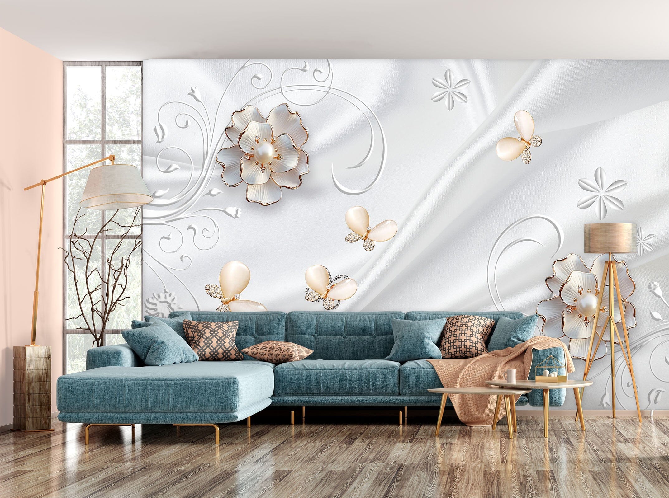 3D Metal Petals 1493 Wall Murals Wallpaper AJ Wallpaper 2 