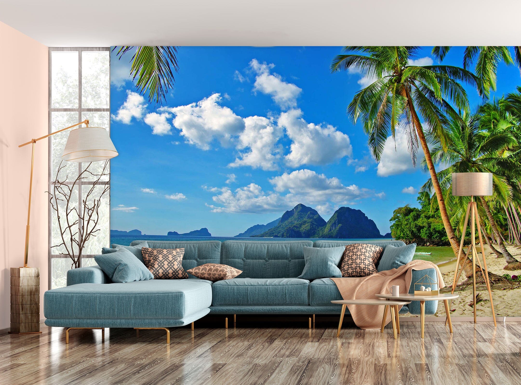3D Coconut Palm Tree 1415 Wall Murals Wallpaper AJ Wallpaper 2 