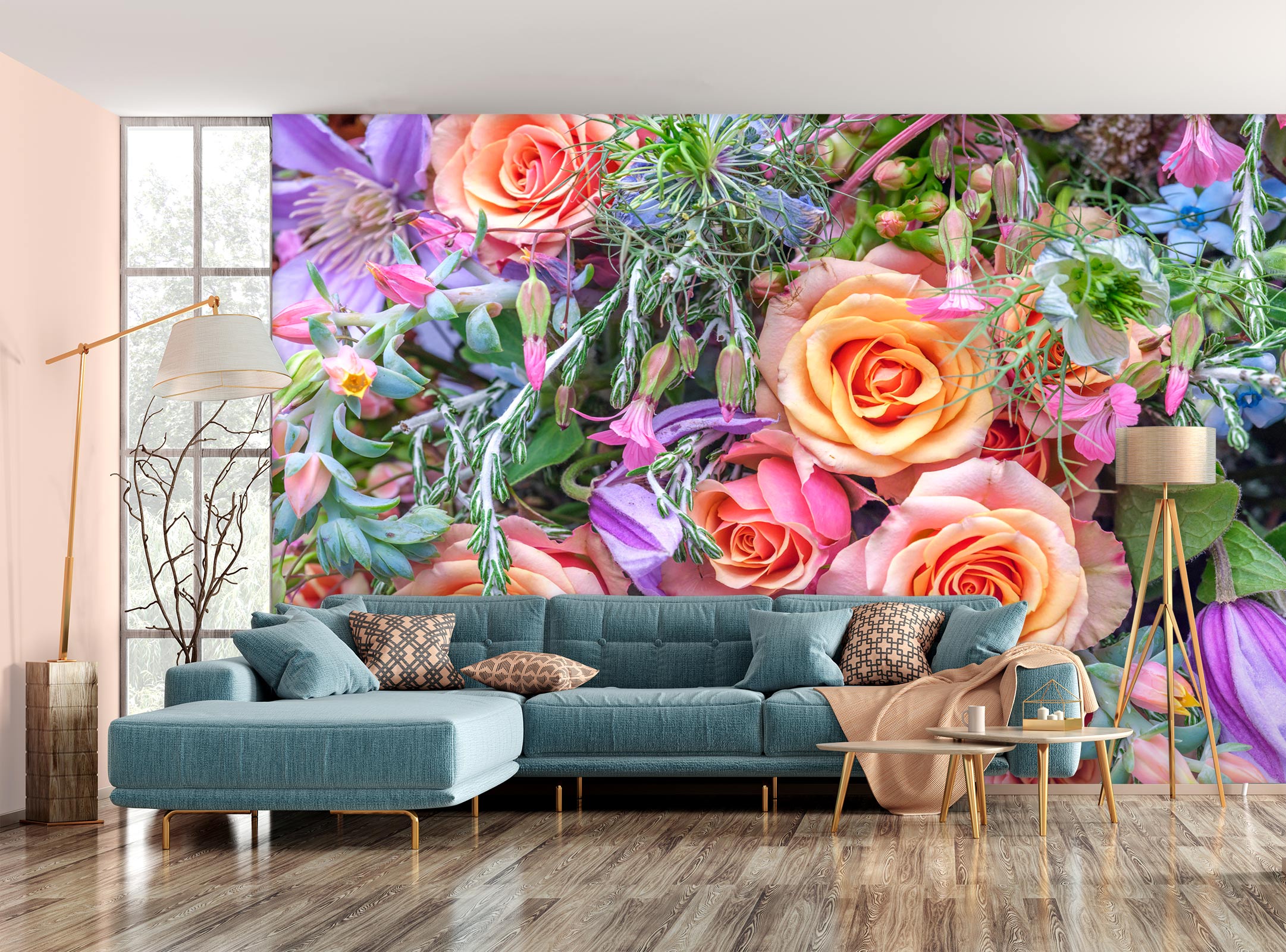 3D Bright Rose 6269 Assaf Frank Wall Mural Wall Murals