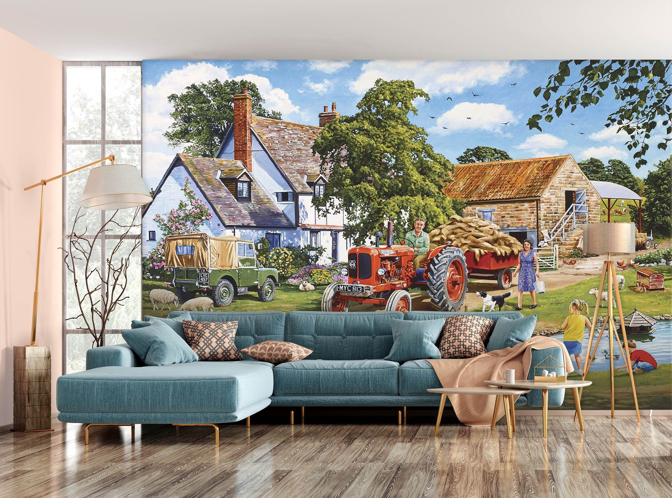 3D A Family Farm 1398 Trevor Mitchell Wall Mural Wall Murals Wallpaper AJ Wallpaper 2 