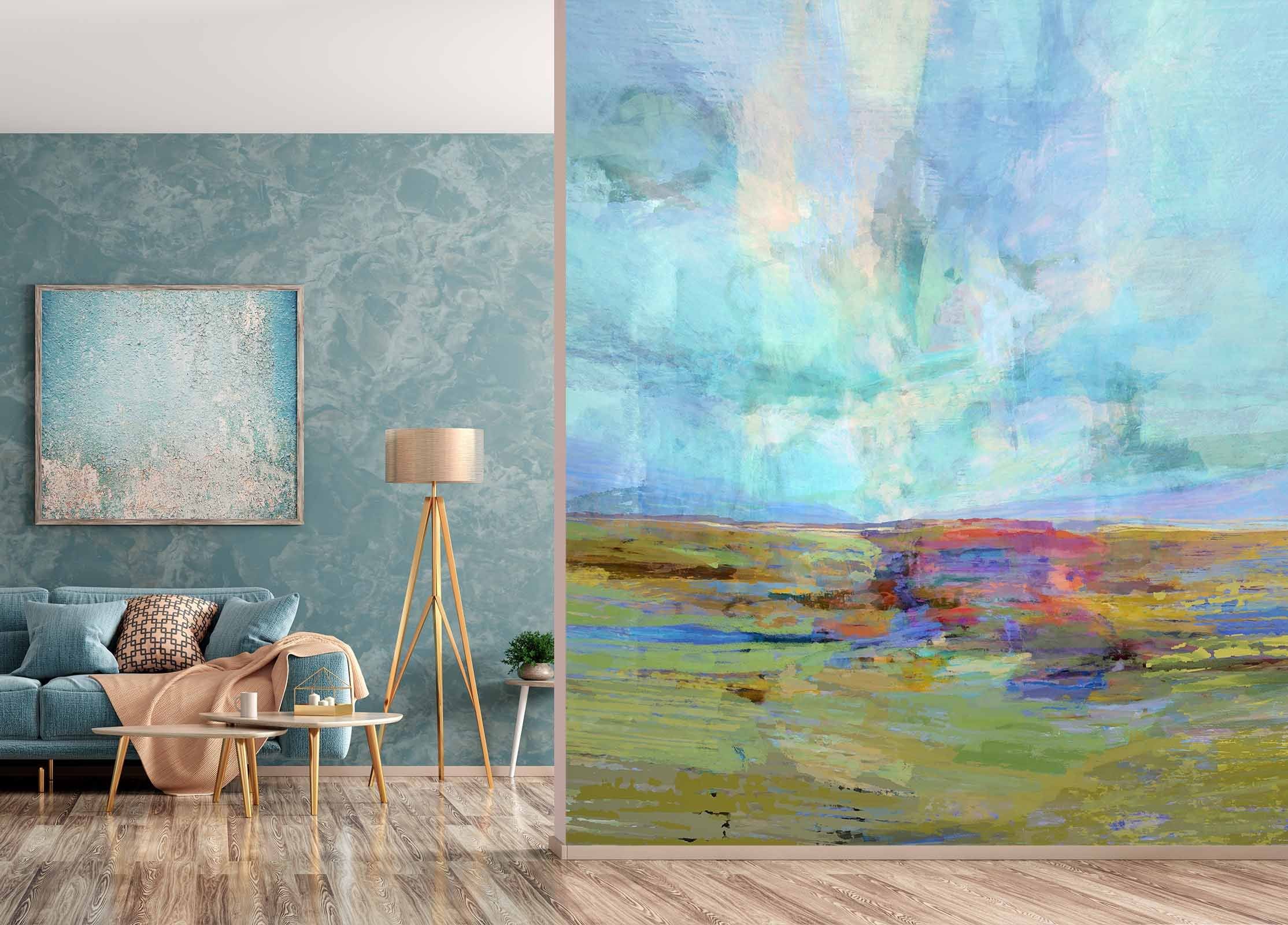 3D Blue Steppe 1417 Michael Tienhaara Wall Mural Wall Murals Wallpaper AJ Wallpaper 2 