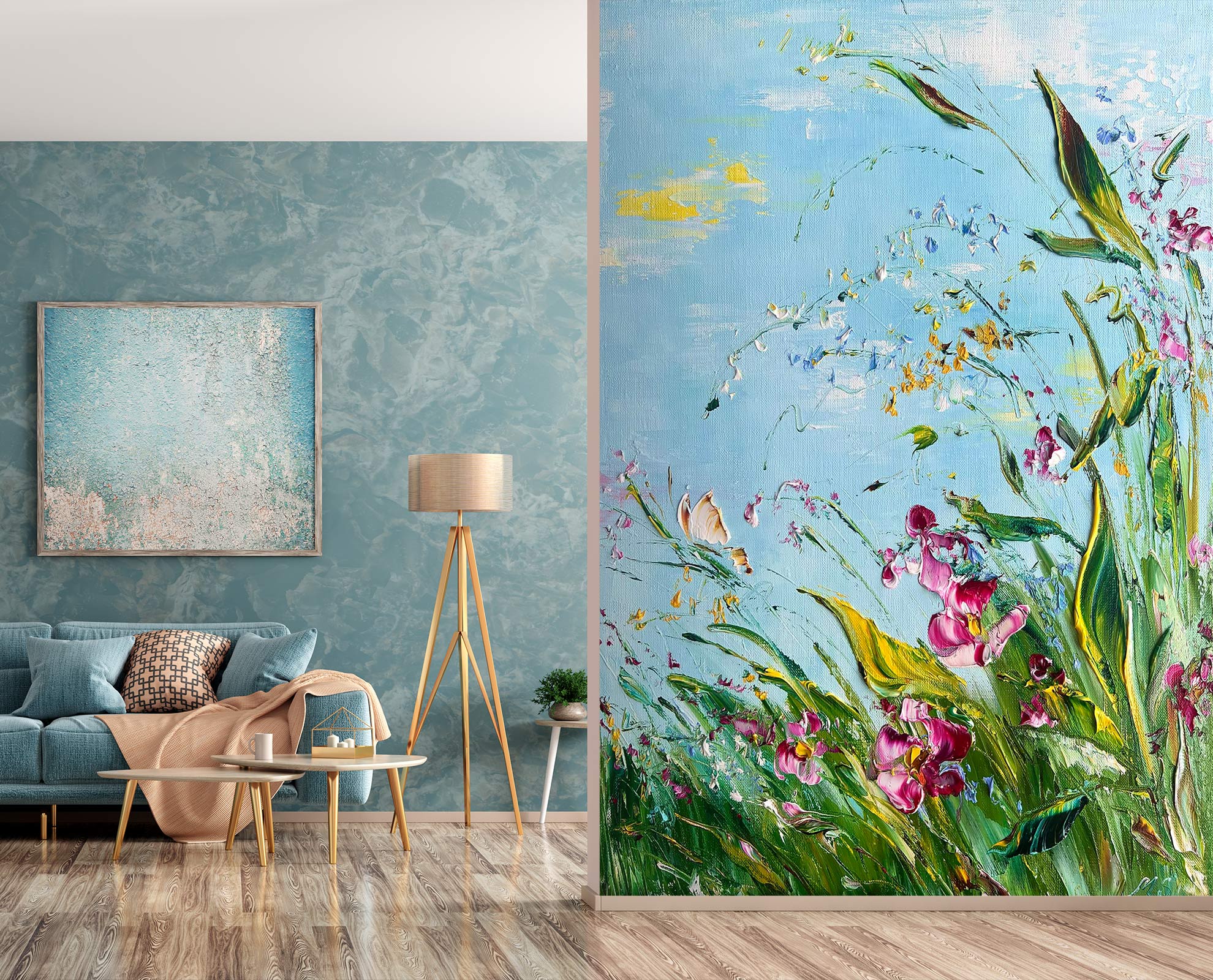 3D Grass Butterfly 195 Skromova Marina Wall Mural Wall Murals