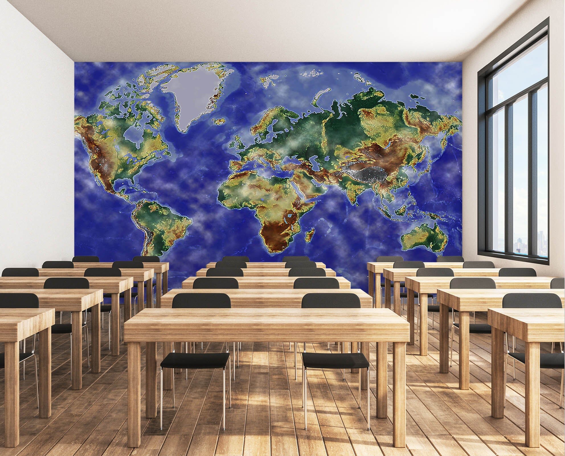 3D Exquisite Painting 2142 World Map Wall Murals Wallpaper AJ Wallpaper 2 