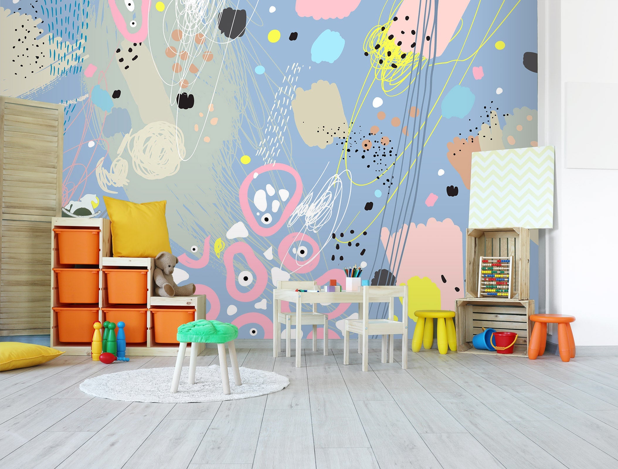 3D Color Graffiti 041 Wall Murals Wallpaper AJ Wallpaper 2 