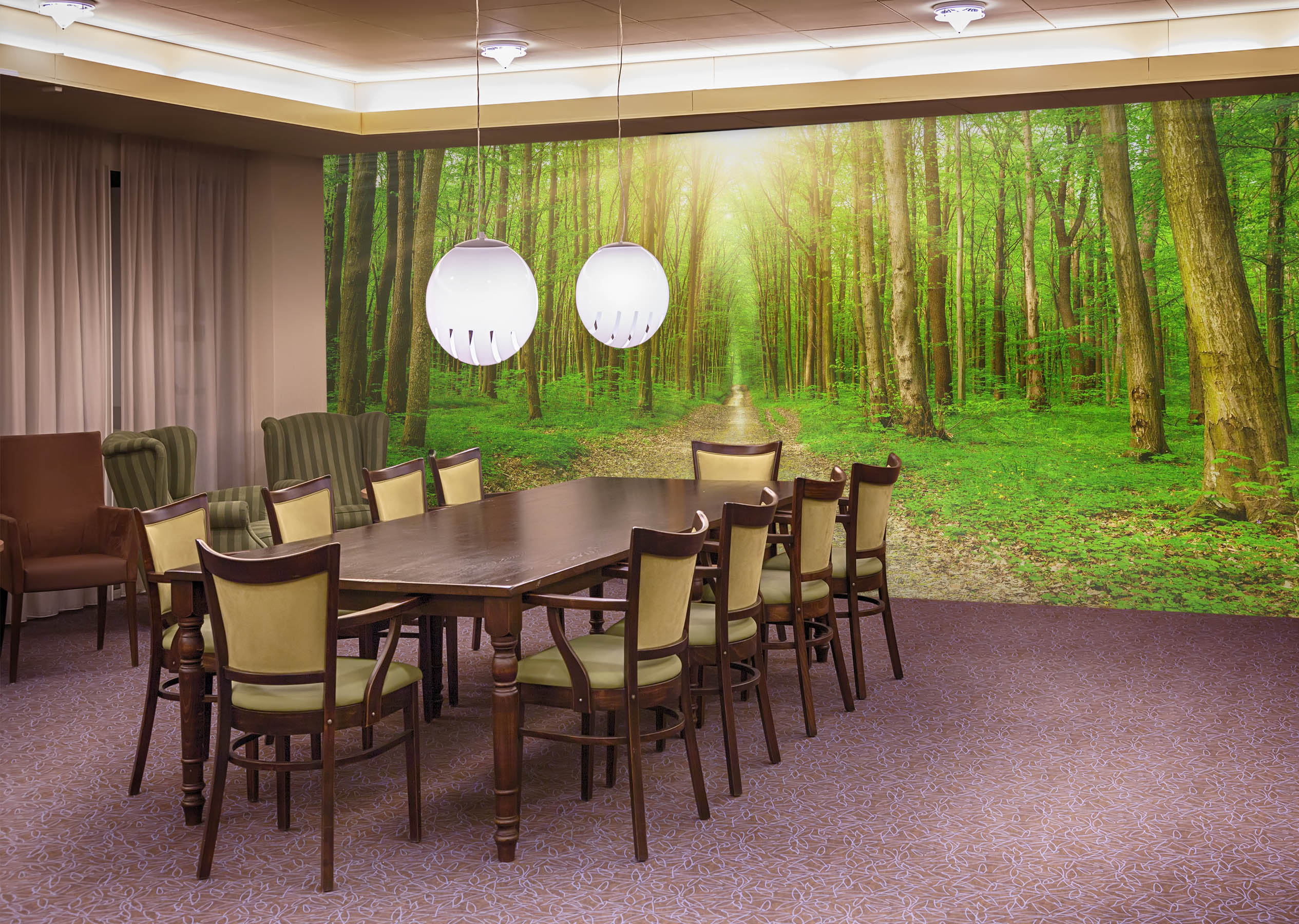 3D Forest Leaves 203 Wall Murals