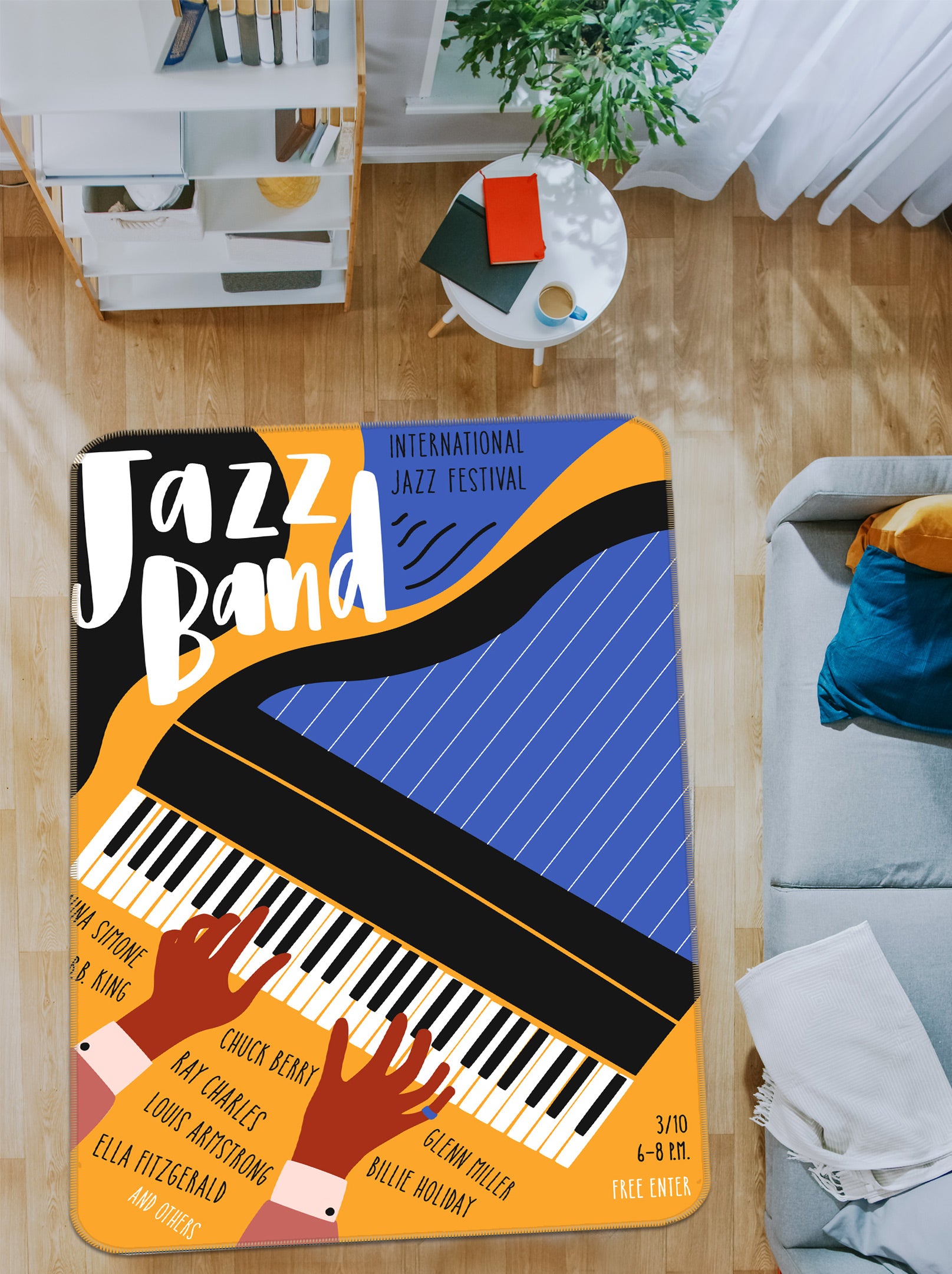3D Piano 37108 Non Slip Rug Mat