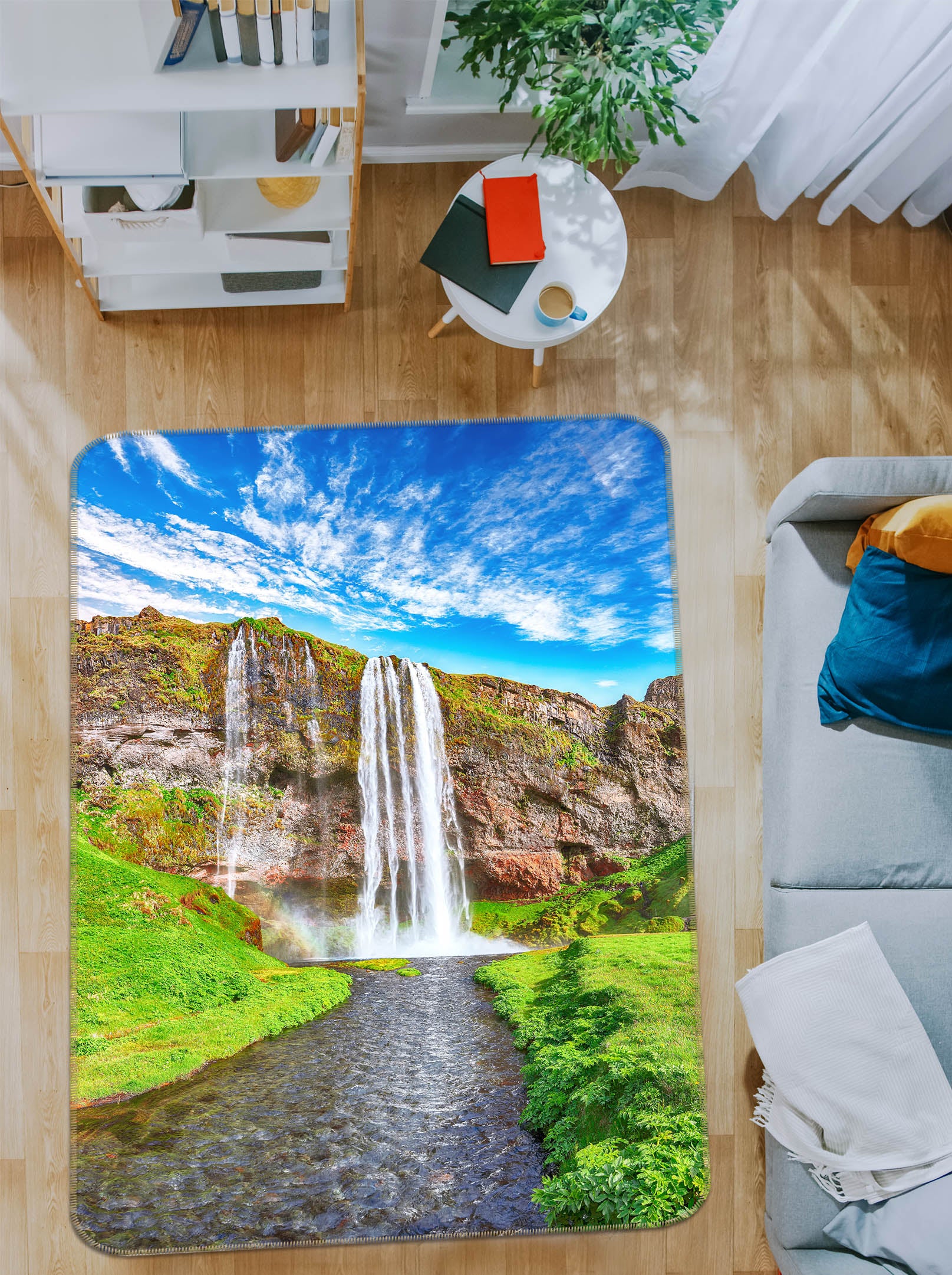 3D Waterfall 26049 Non Slip Rug Mat