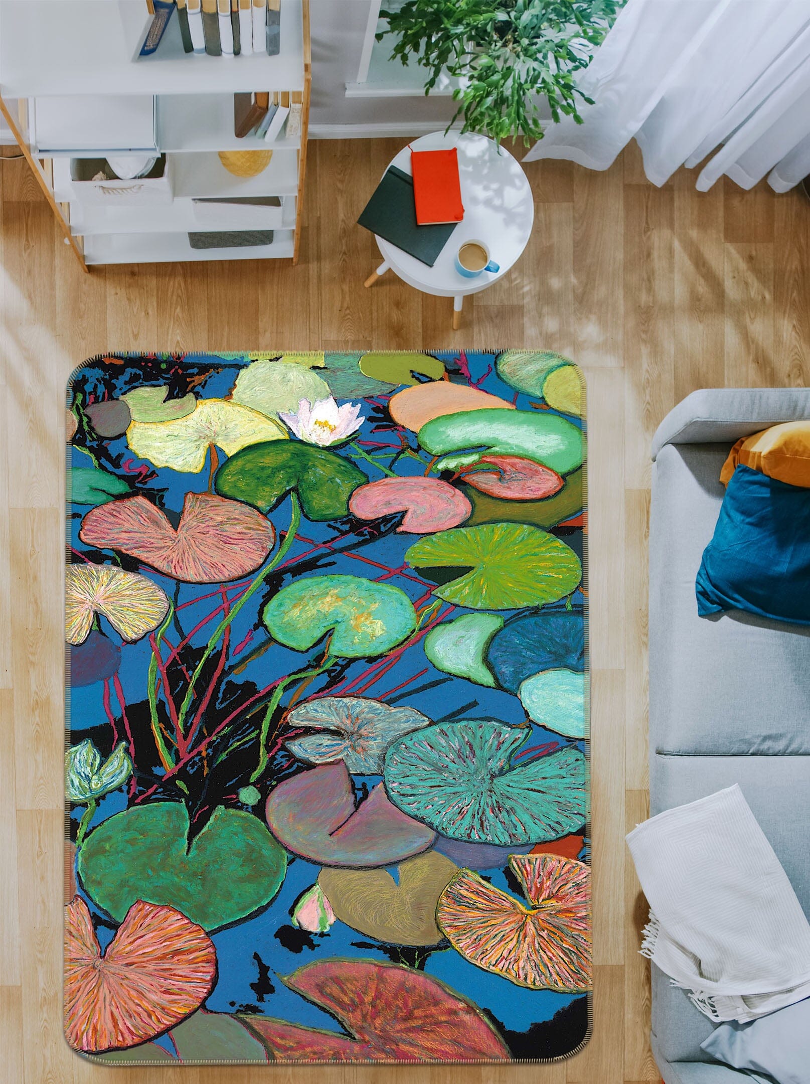 3D Painting Lotus Leaf 3041 Allan P. Friedlander Rug Non Slip Rug Mat Mat AJ Creativity Home 