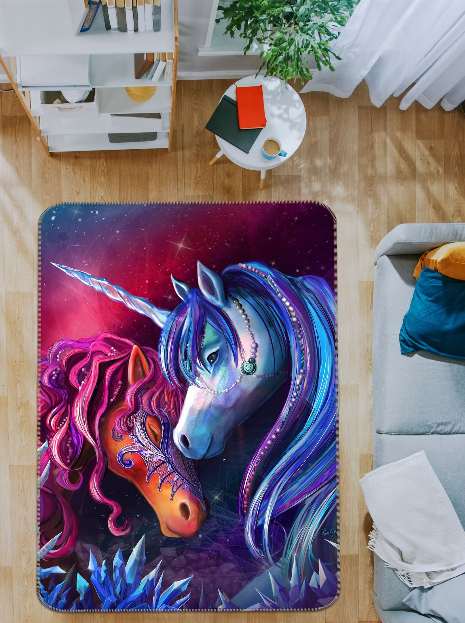 3D Snuggle Each Other 3030 Rose Catherine Khan Rug Non Slip Rug Mat Mat AJ Creativity Home 