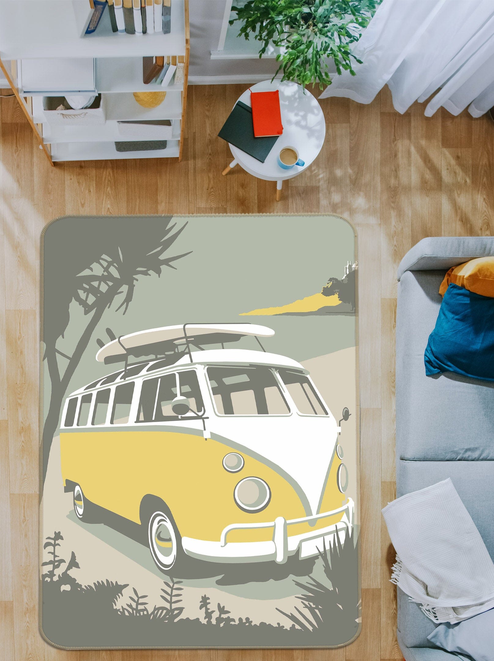 3D Marazion Camper 1121 Steve Read Rug Non Slip Rug Mat Mat AJ Creativity Home 