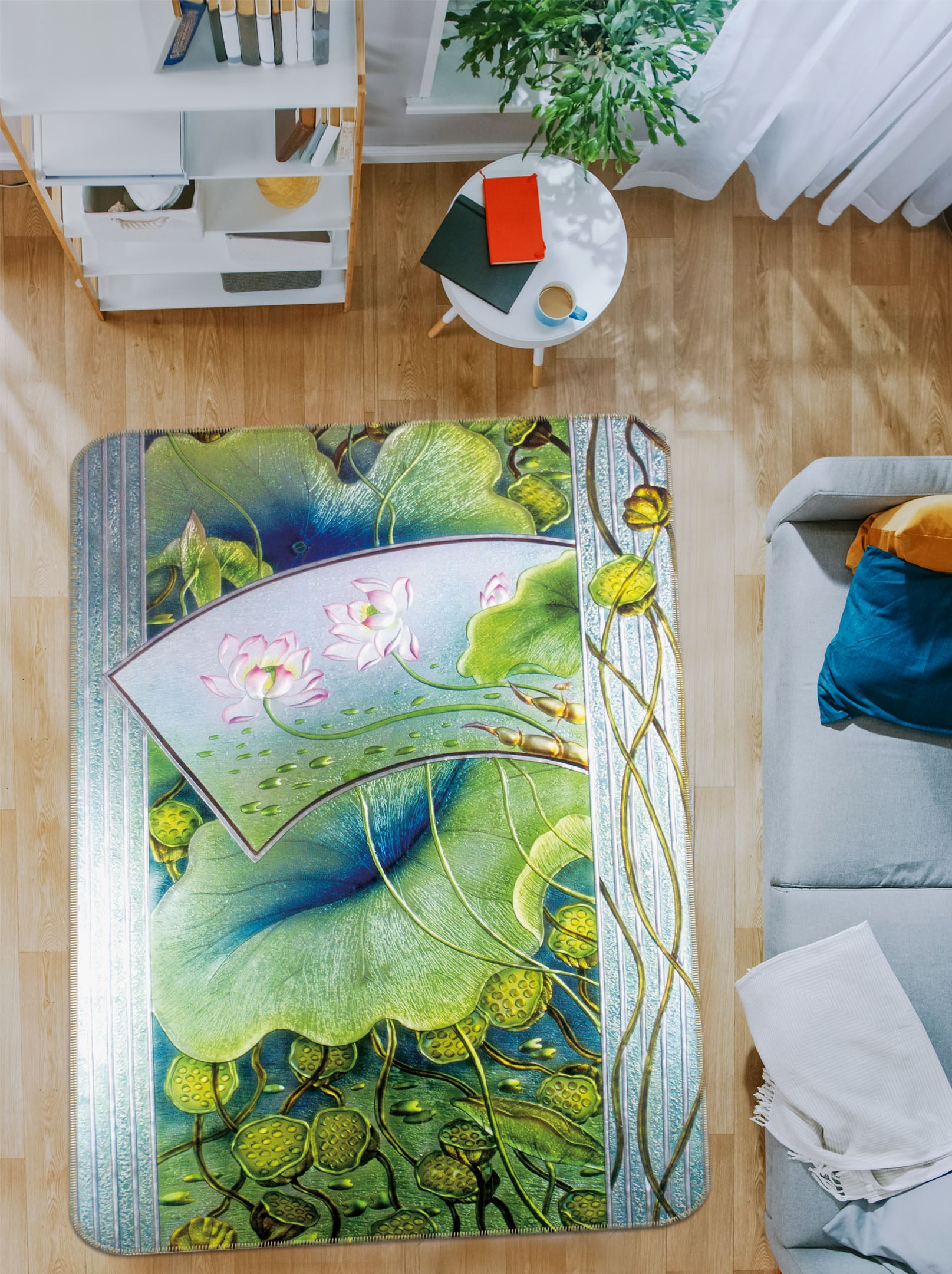 3D Lotus Leaf 32223 Non Slip Rug Mat