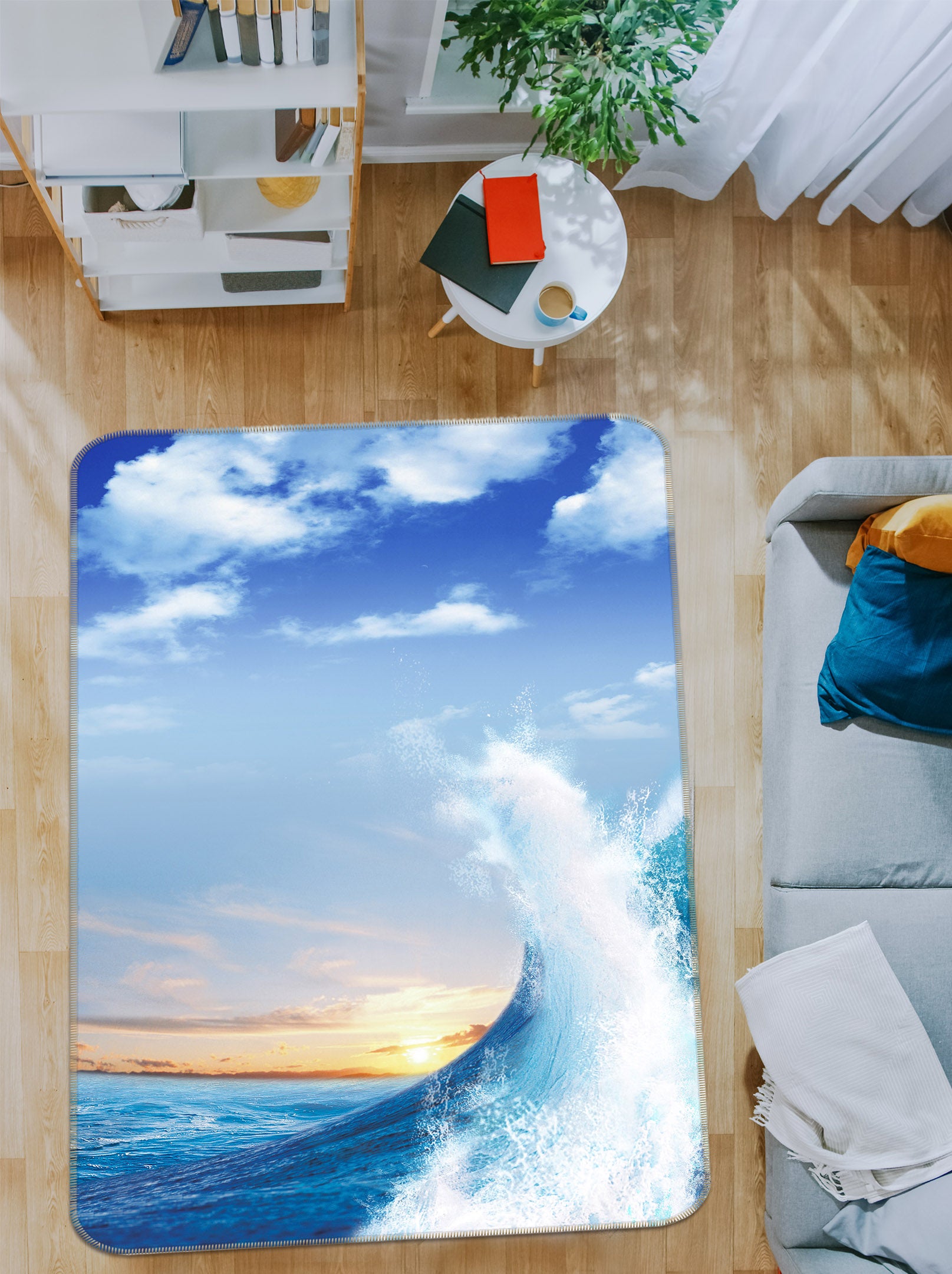 3D Waves 36038 Non Slip Rug Mat