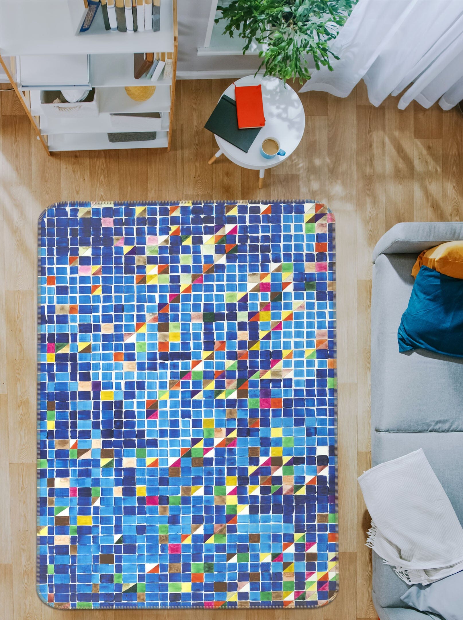 3D Color Brick 3029 Allan P. Friedlander Rug Non Slip Rug Mat Mat AJ Creativity Home 