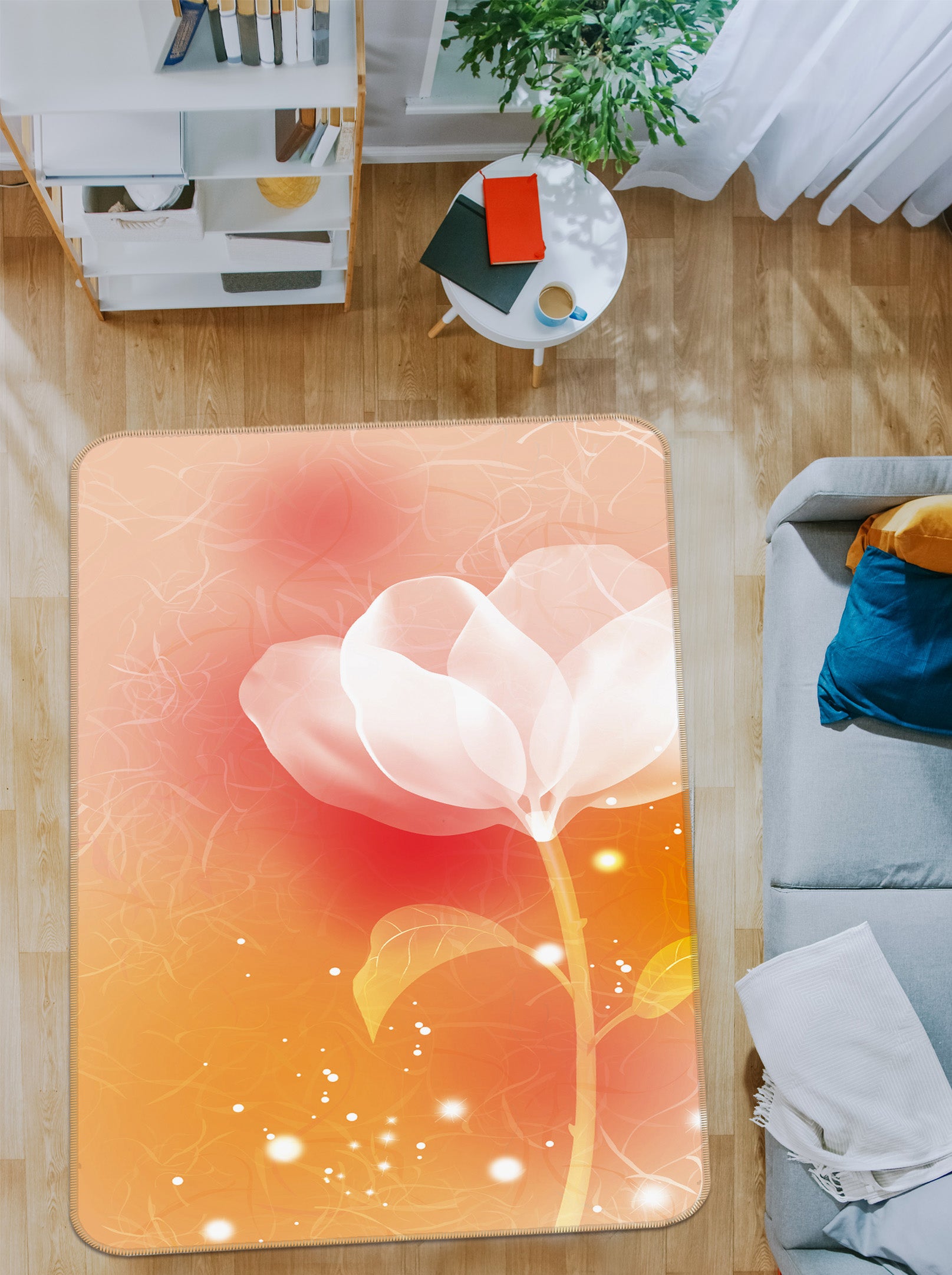 3D Flowers 32231 Non Slip Rug Mat