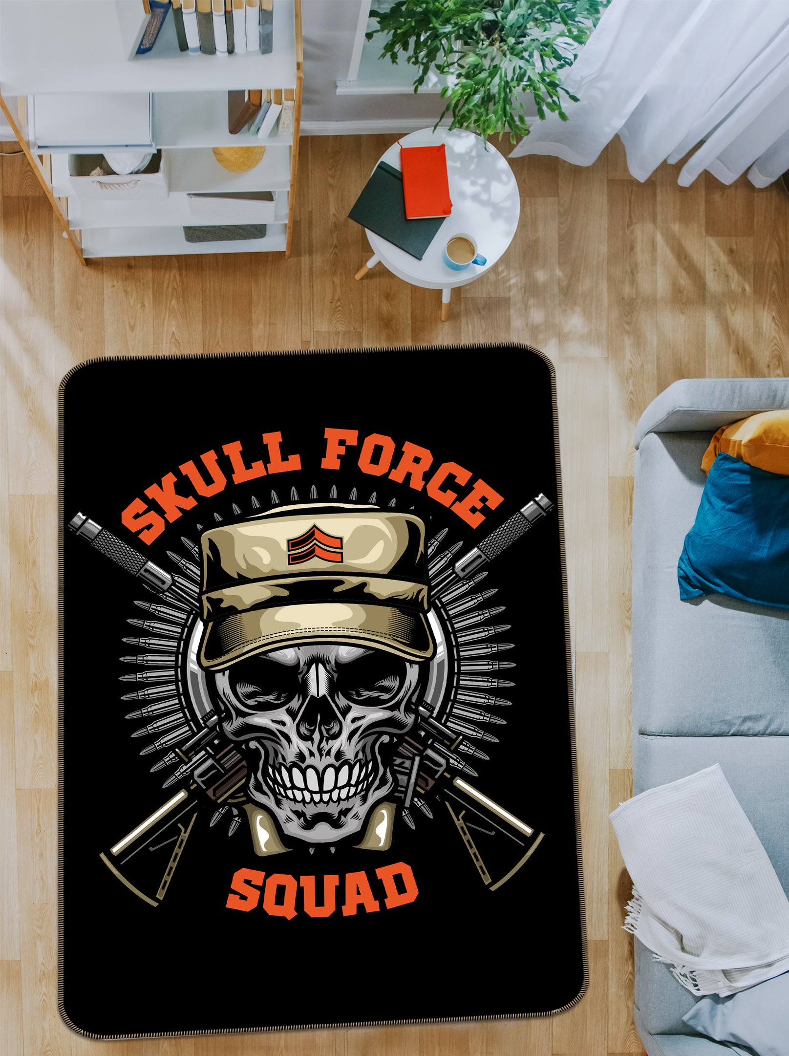 3D Skull 30110 Non Slip Rug Mat