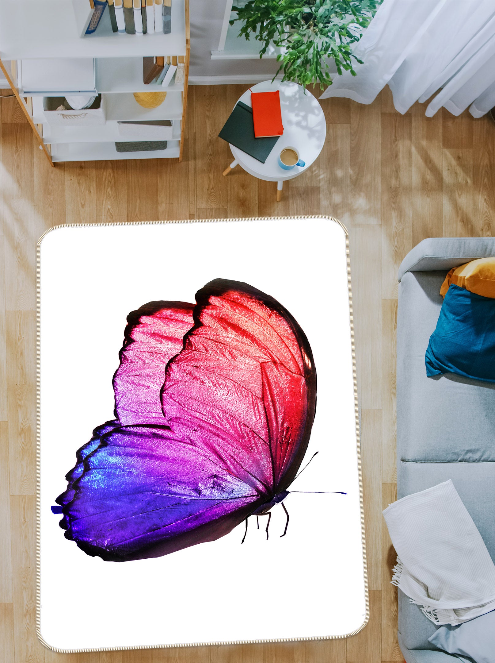 3D Butterfly 35120 Non Slip Rug Mat