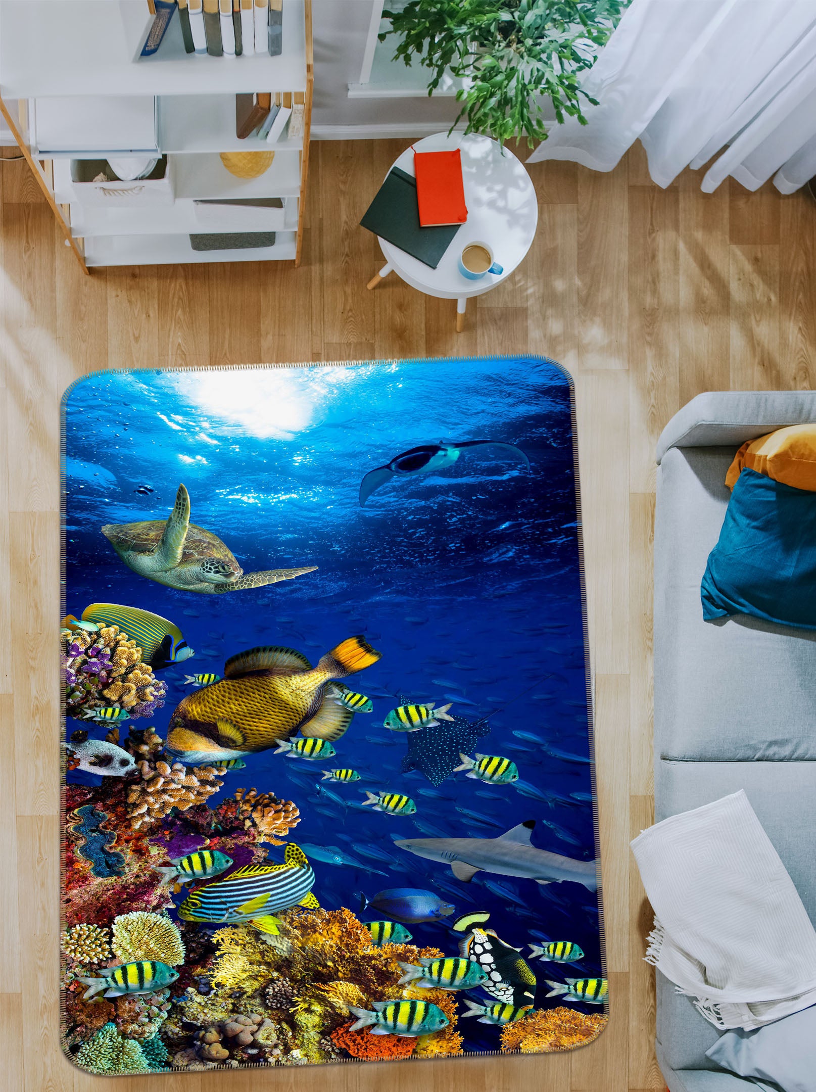 3D Sea Fish 26170 Non Slip Rug Mat