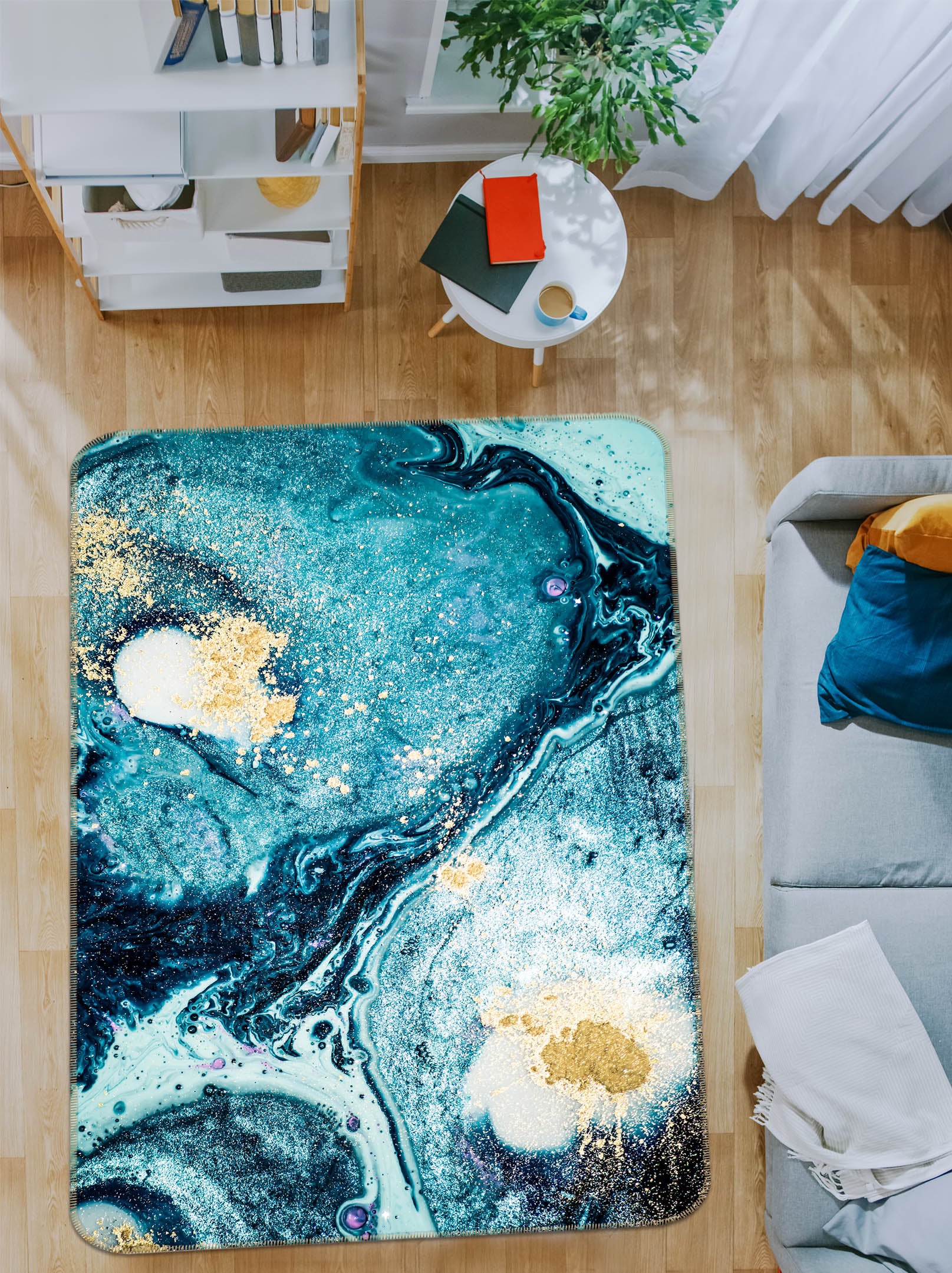 3D Pattern Lines 26075 Non Slip Rug Mat