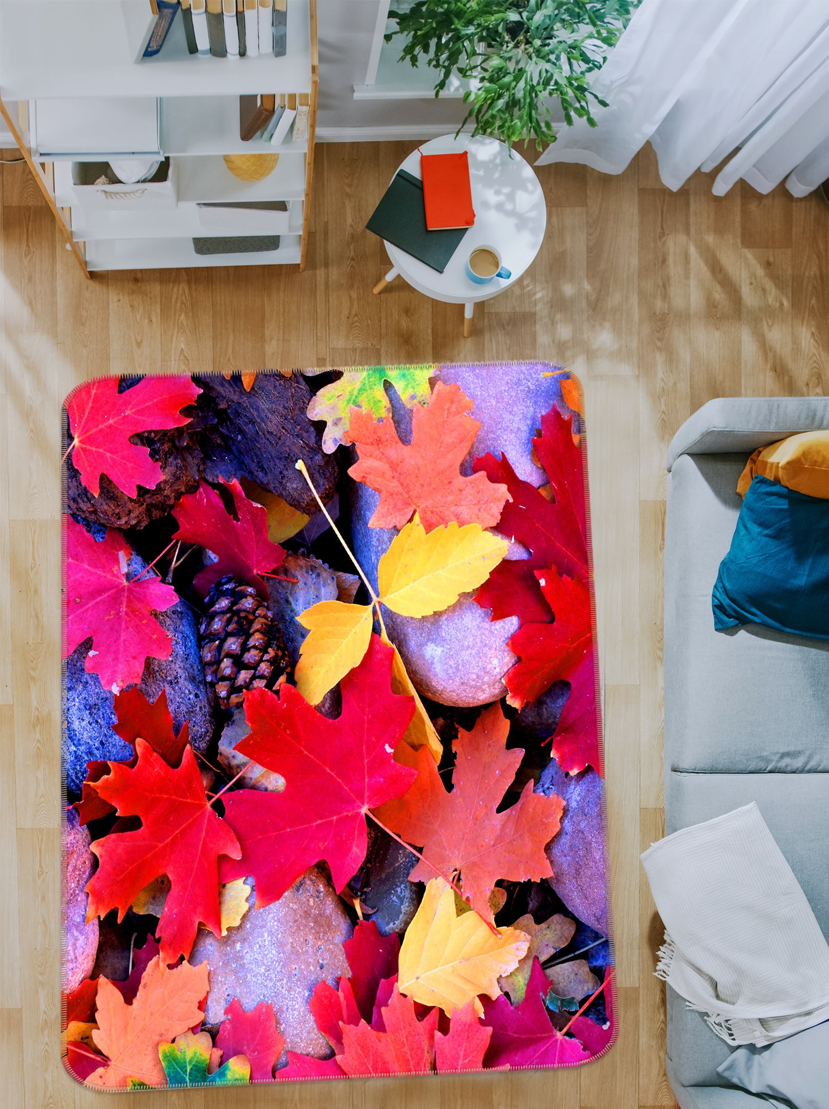 3D Maple Leaf 76187 Non Slip Rug Mat