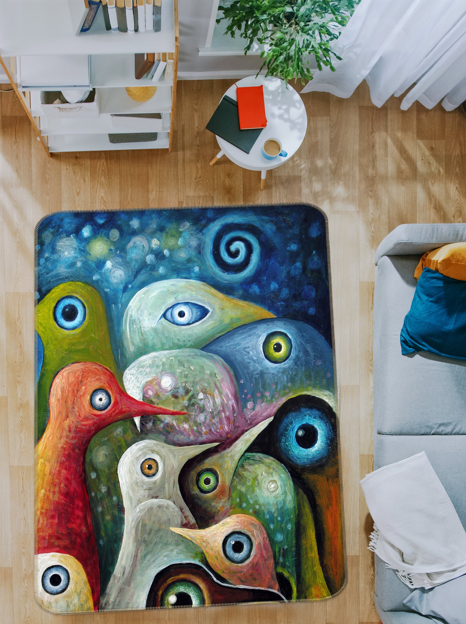 3D Color Bird 76143 Non Slip Rug Mat