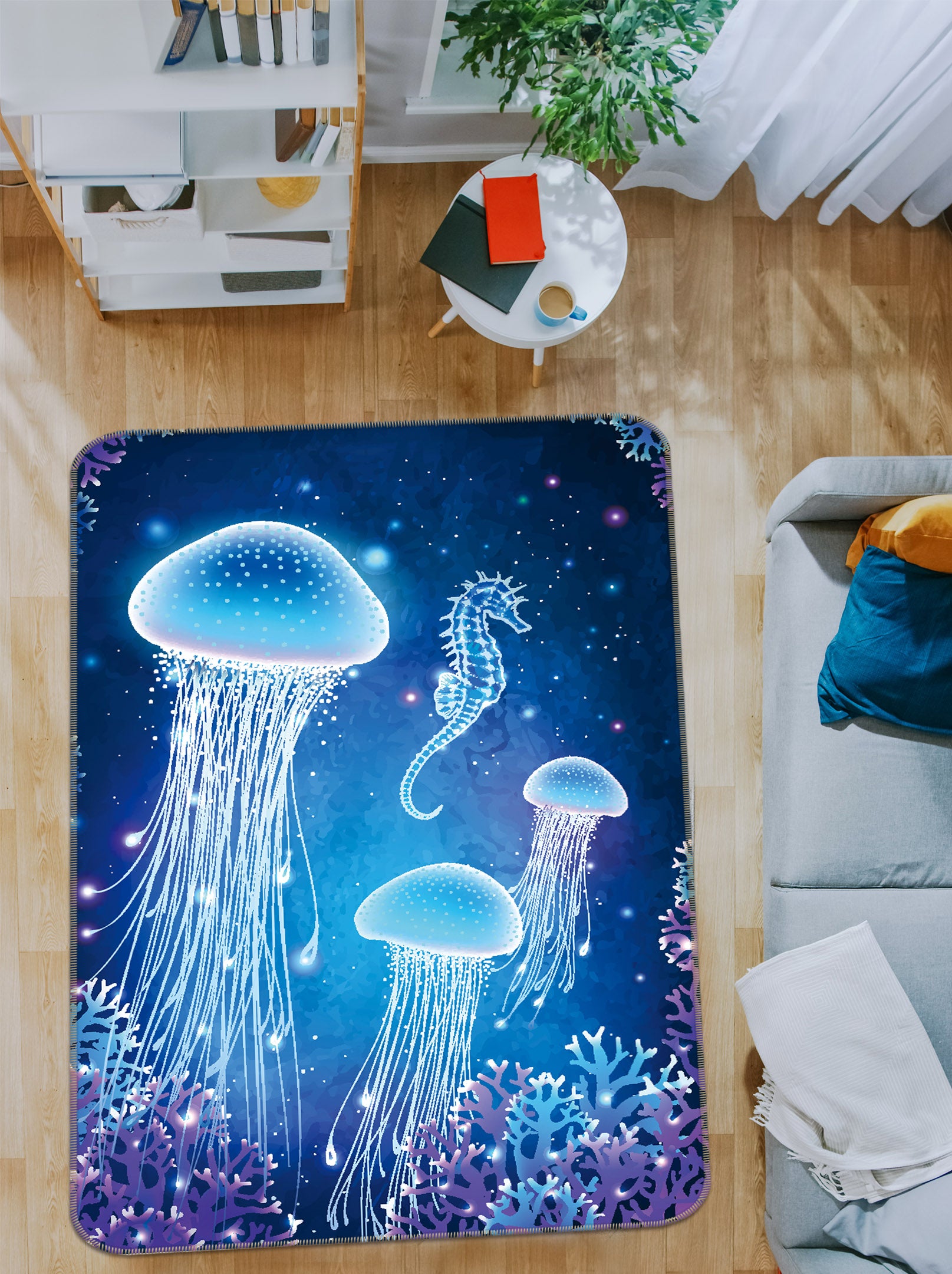 3D Jellyfish 26013 Non Slip Rug Mat