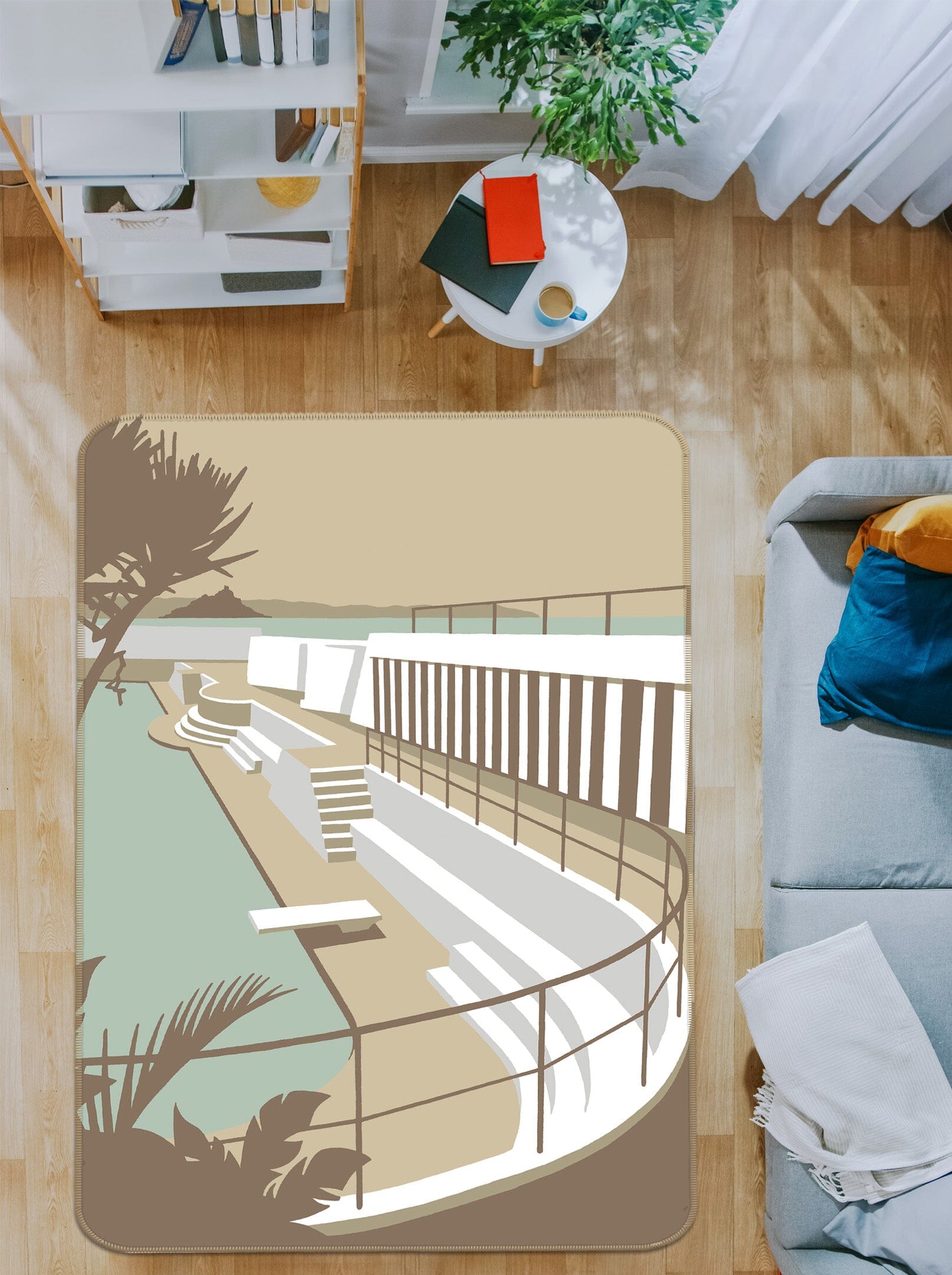 3D Penzance Pool 1130 Steve Read Rug Non Slip Rug Mat Mat AJ Creativity Home 