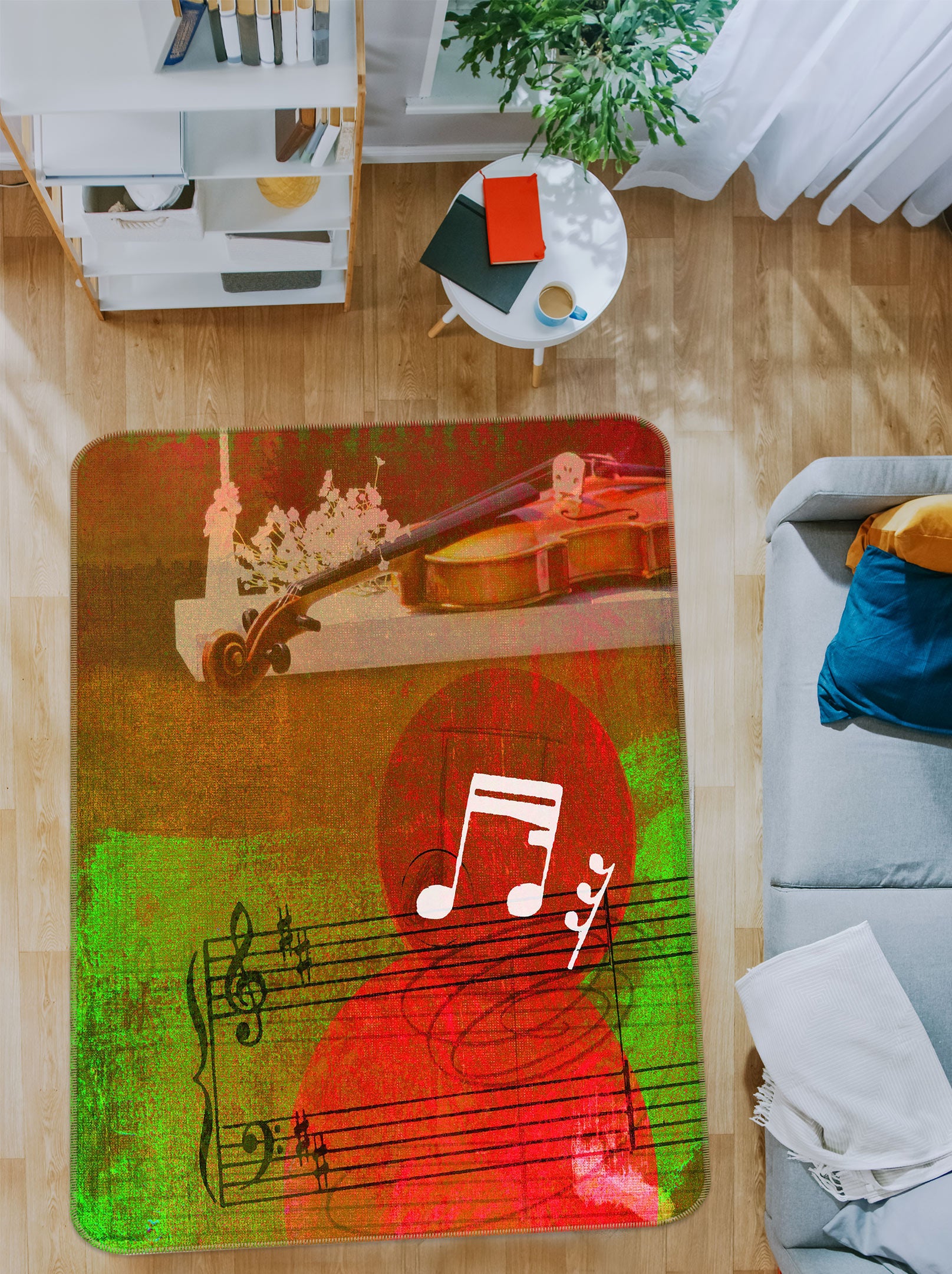 3D Staff Notes 76124 Non Slip Rug Mat