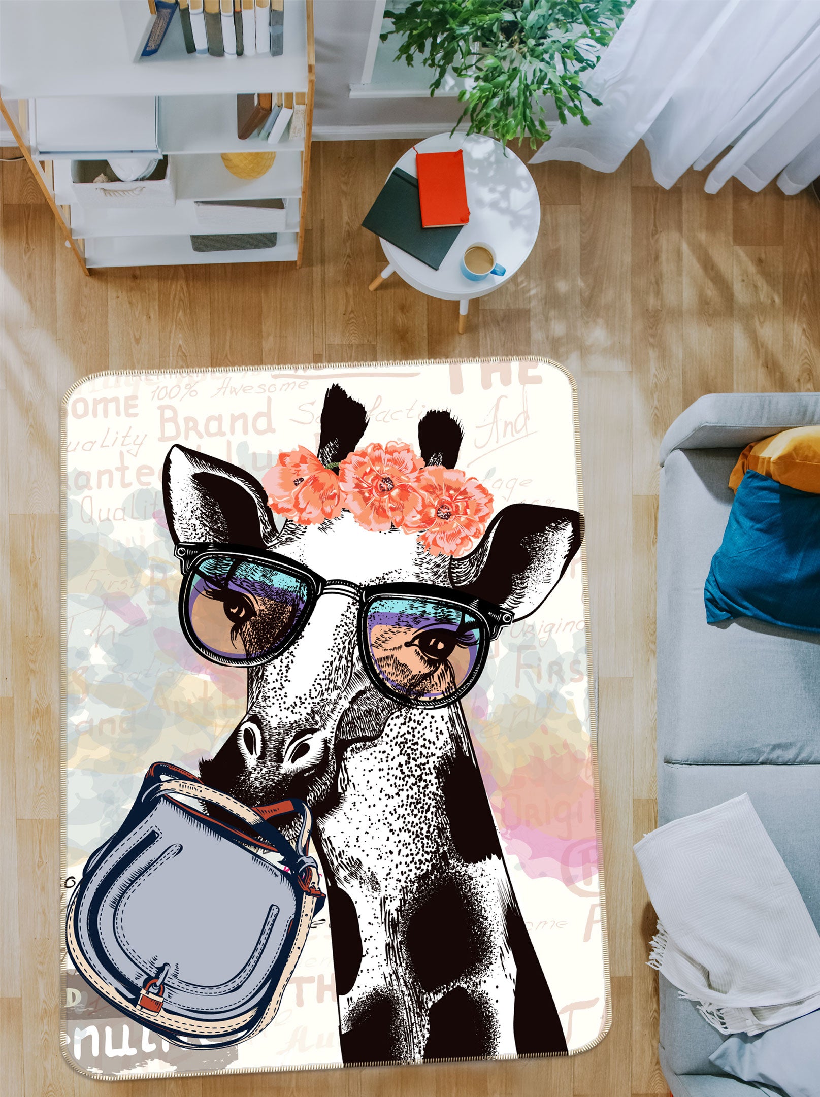 3D Giraffe 37144 Non Slip Rug Mat
