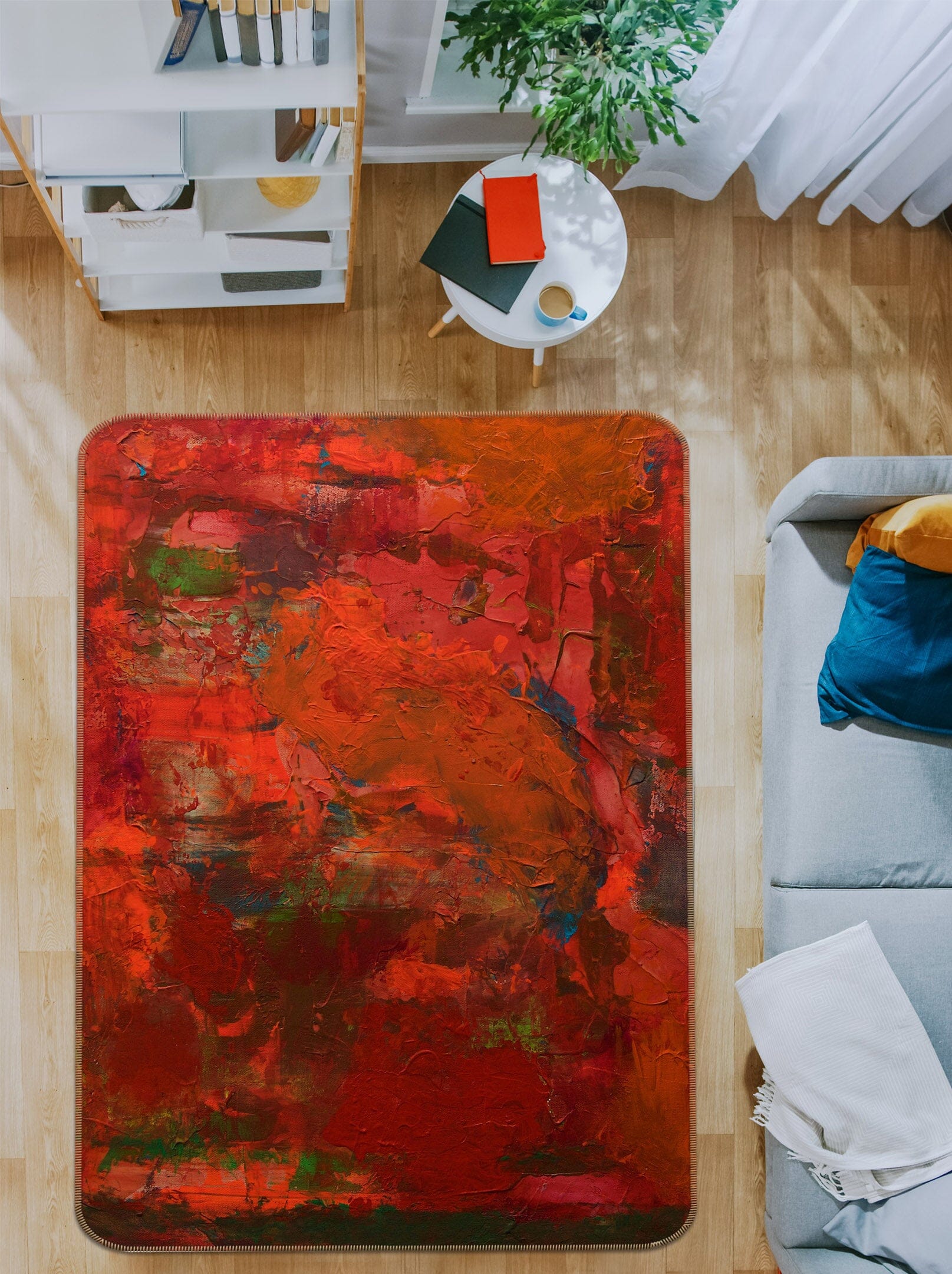 3D Red Manor 1020 Allan P. Friedlander Rug Non Slip Rug Mat Mat AJ Creativity Home 