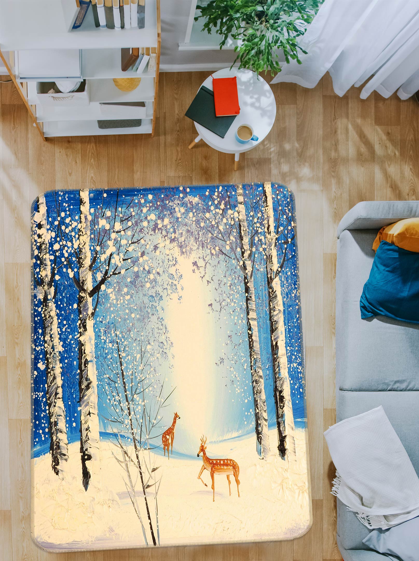 3D Snow Trunk 76145 Non Slip Rug Mat