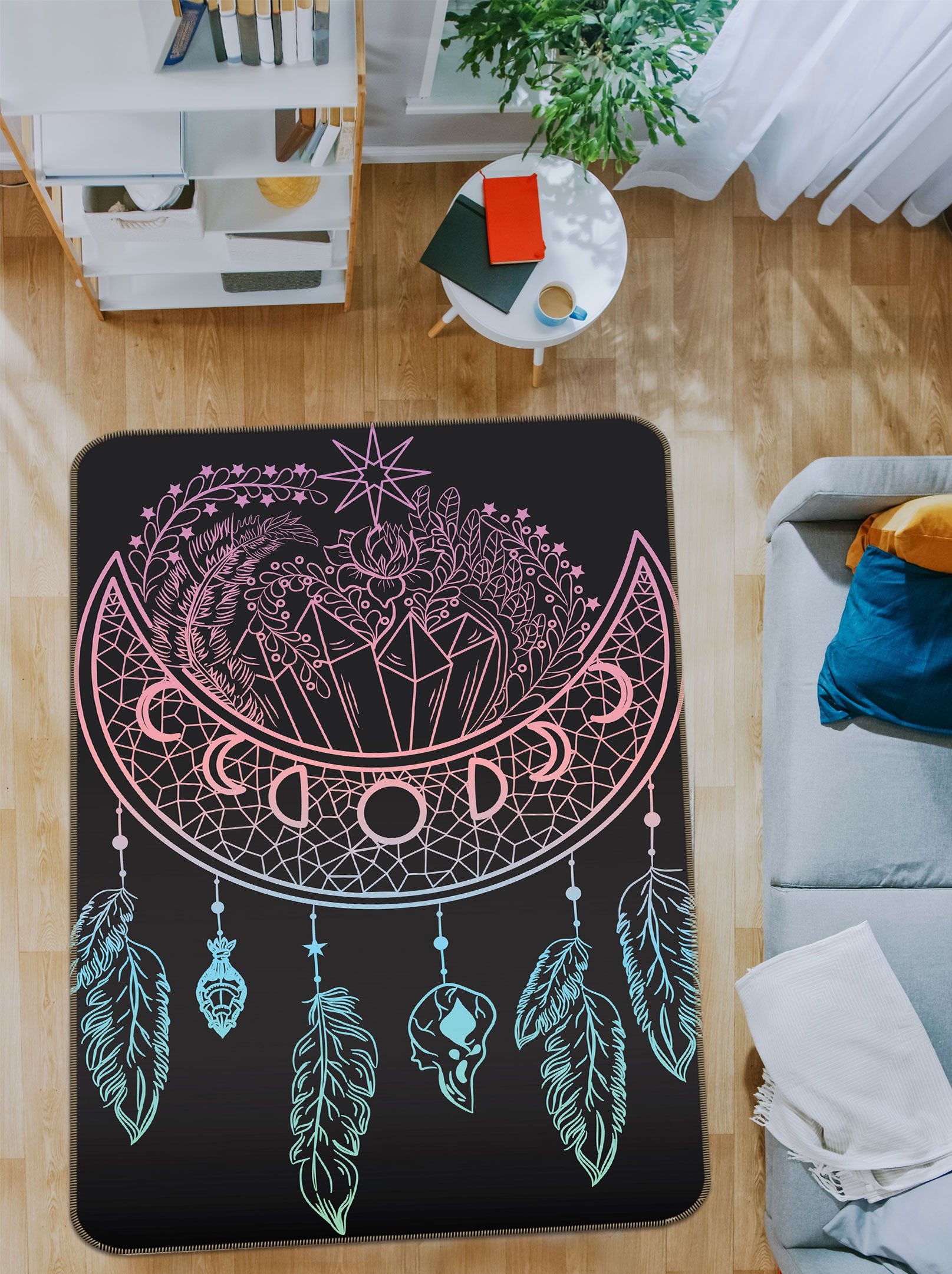 3D Moon Dream Catcher 37100 Non Slip Rug Mat