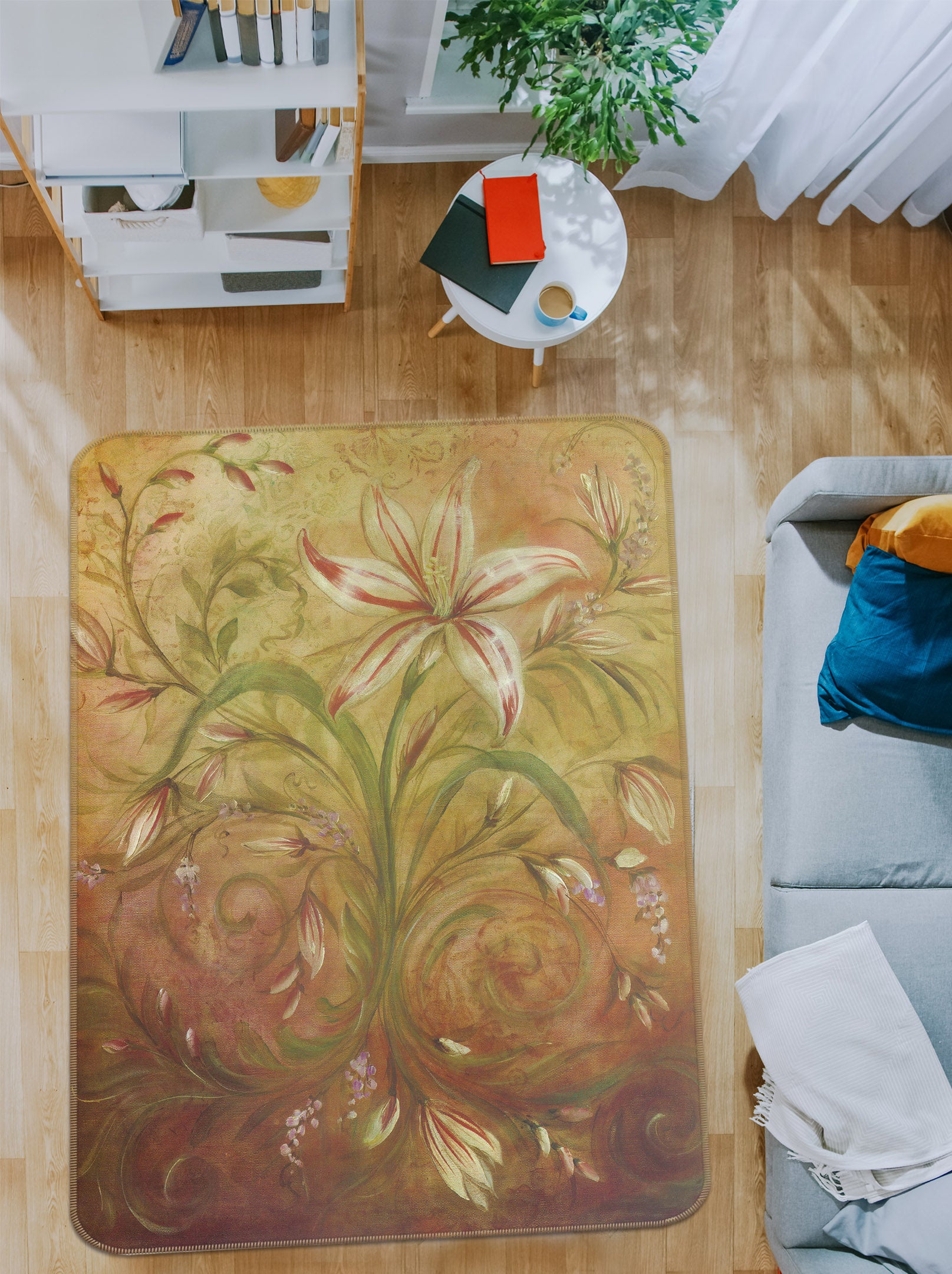 3D Flowers 32193 Non Slip Rug Mat