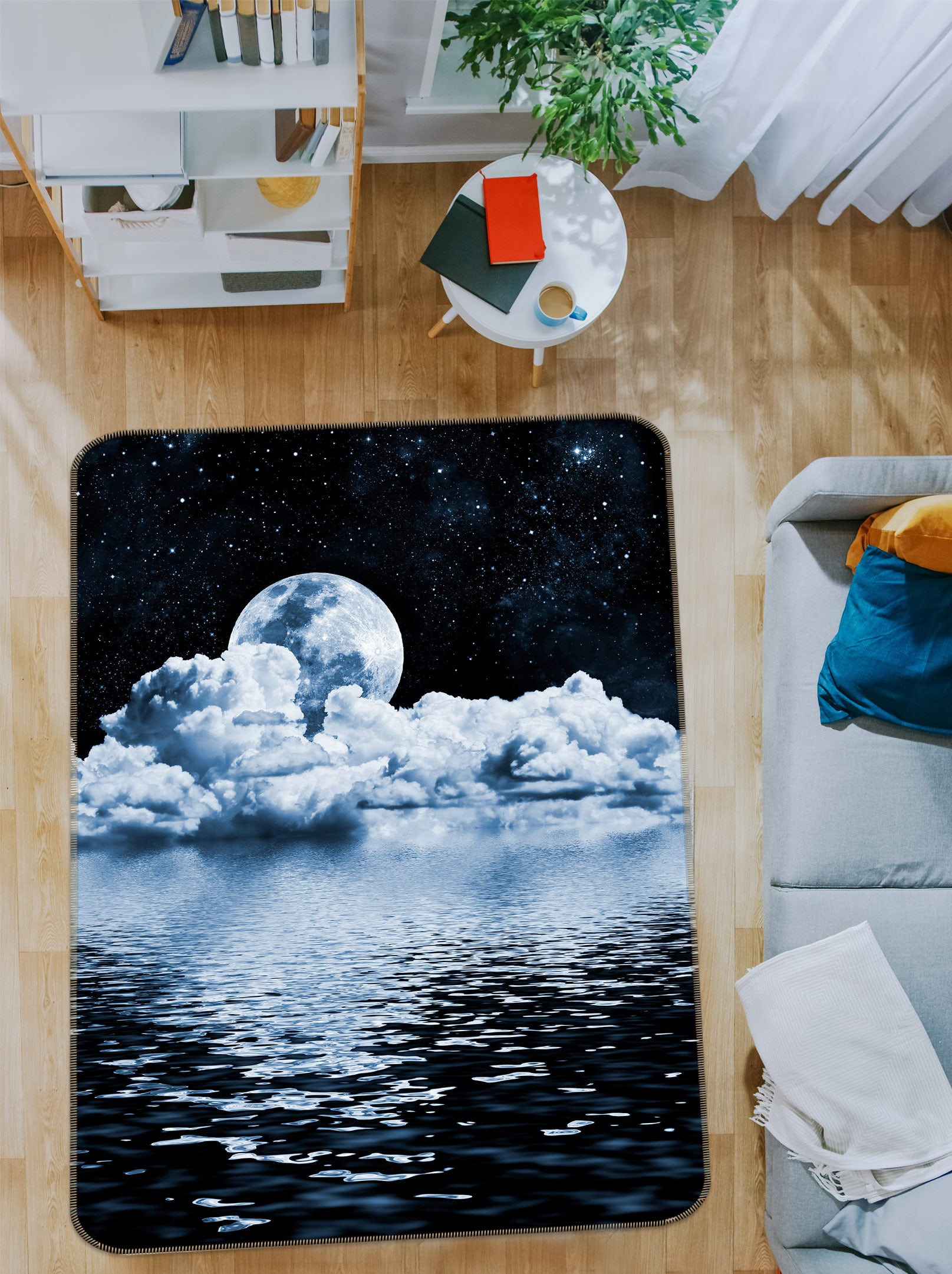 3D Moon Lake 76057 Non Slip Rug Mat