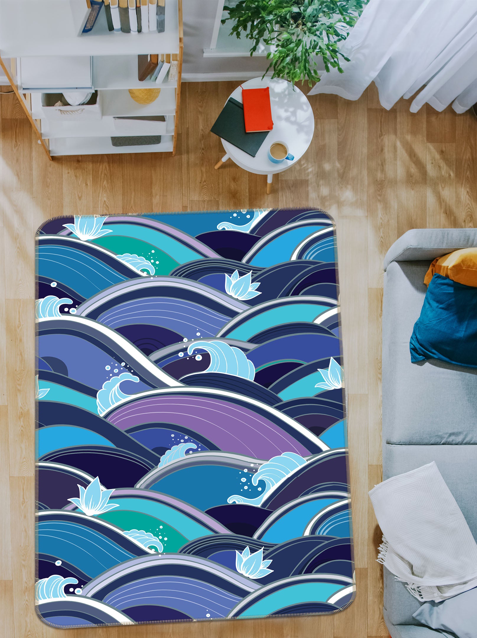 3D Waves 29221 Non Slip Rug Mat