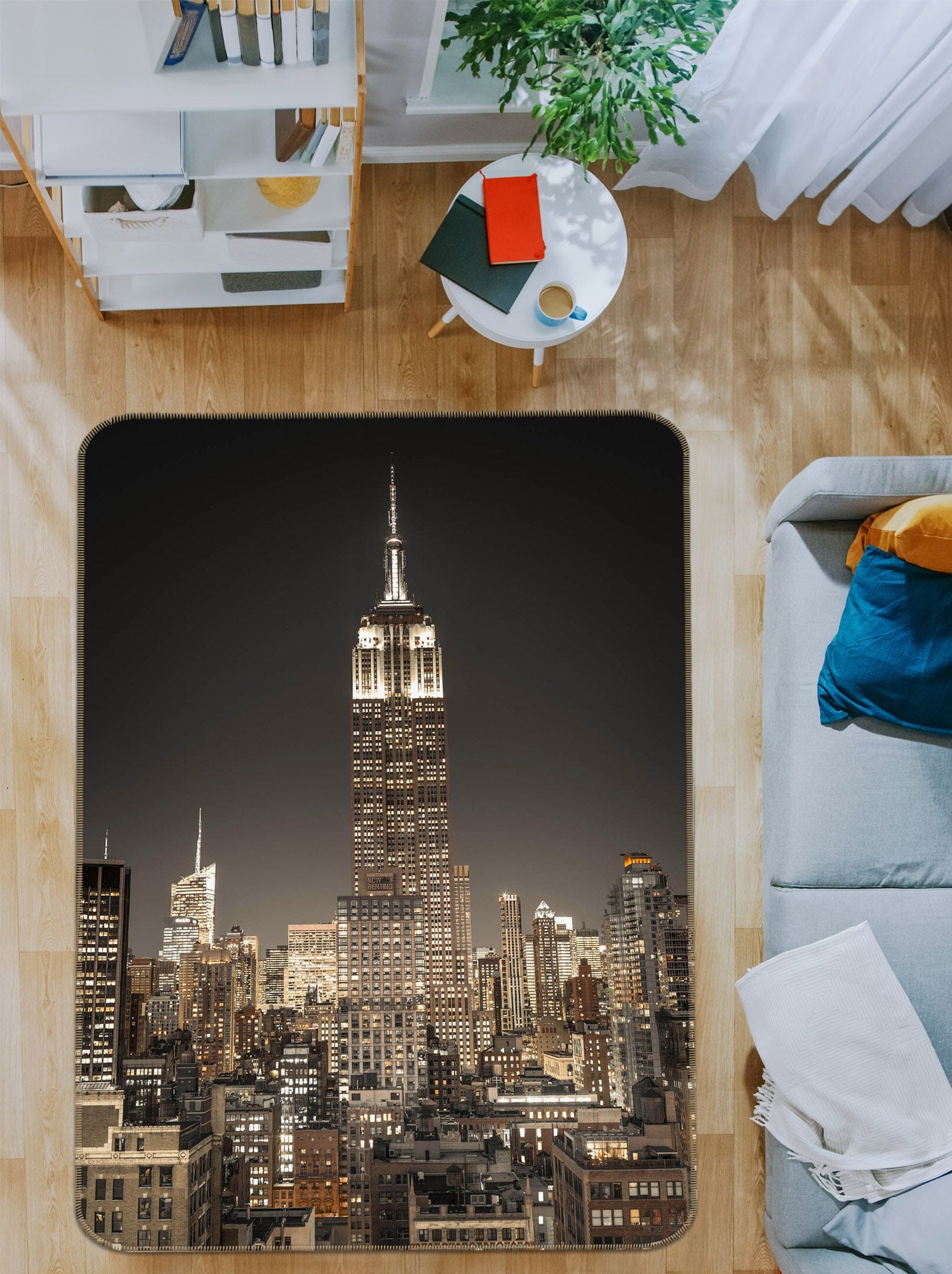 3D Lighting Building 3041 Assaf Frank Rug Non Slip Rug Mat Mat AJ Creativity Home 