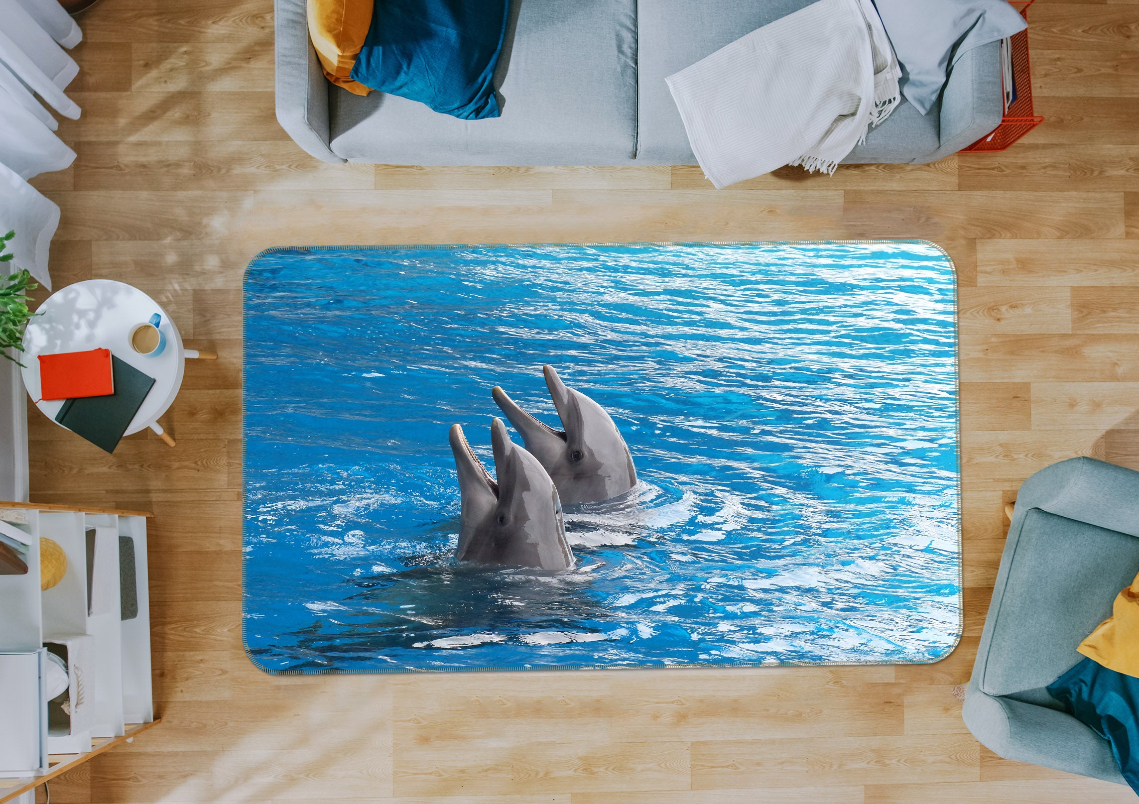 3D Dolphin 30215 Non Slip Rug Mat