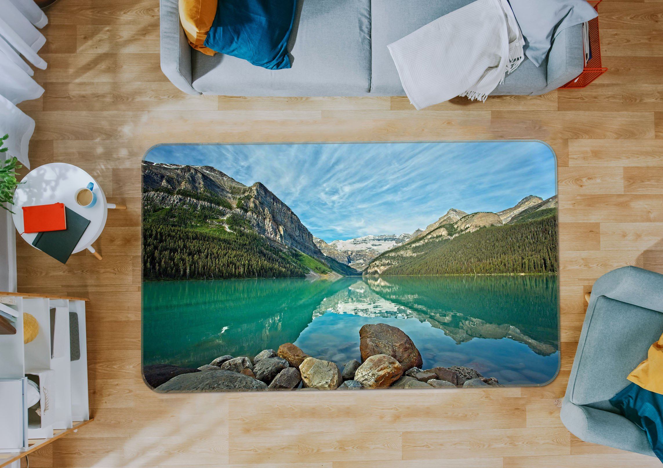 3D Boulders Water 1111 Kathy Barefield Rug Non Slip Rug Mat Mat AJ Creativity Home 