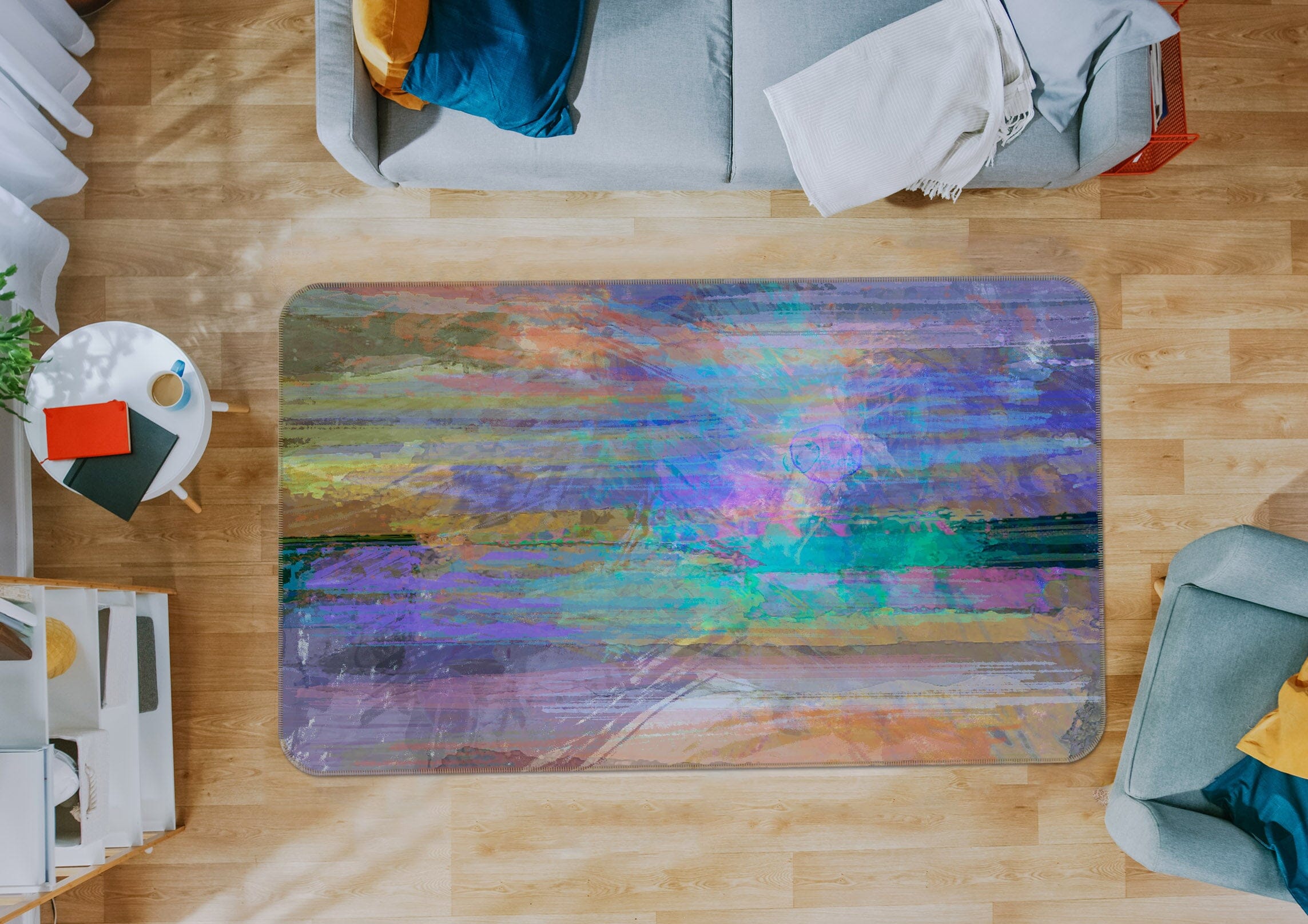 3D Blue Ink 129 Michael Tienhaara Rug Non Slip Rug Mat Mat AJ Creativity Home 